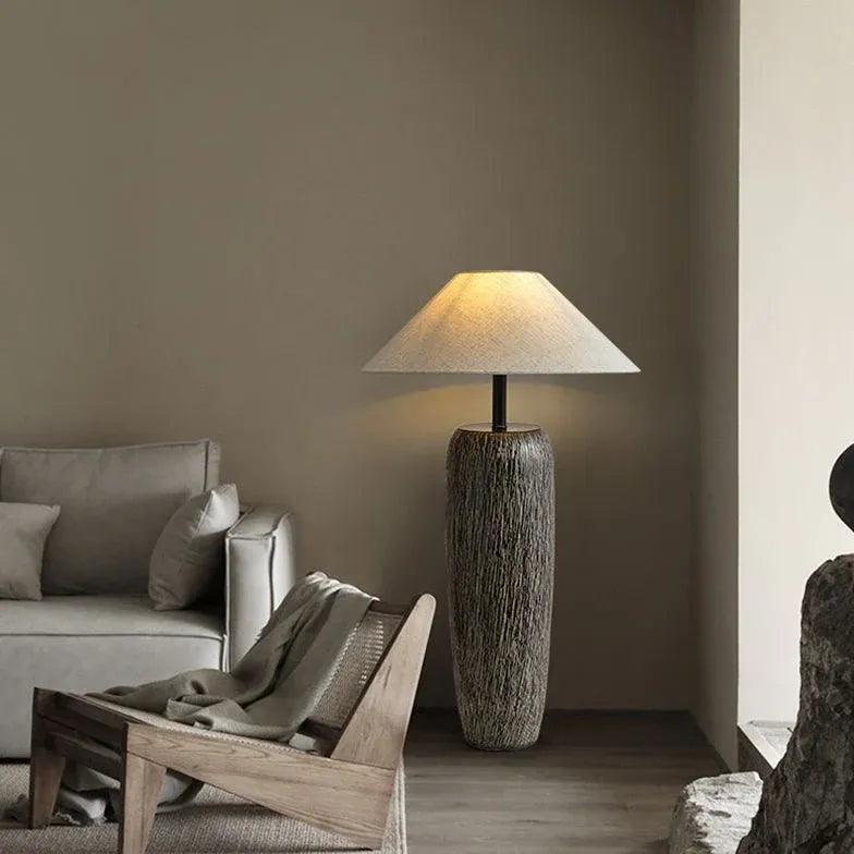 Modern Minimalist Umbrella-Shaped Textured Floor Lamp - Stylish Lighting for Living Room, Bedroom, or Office Decor