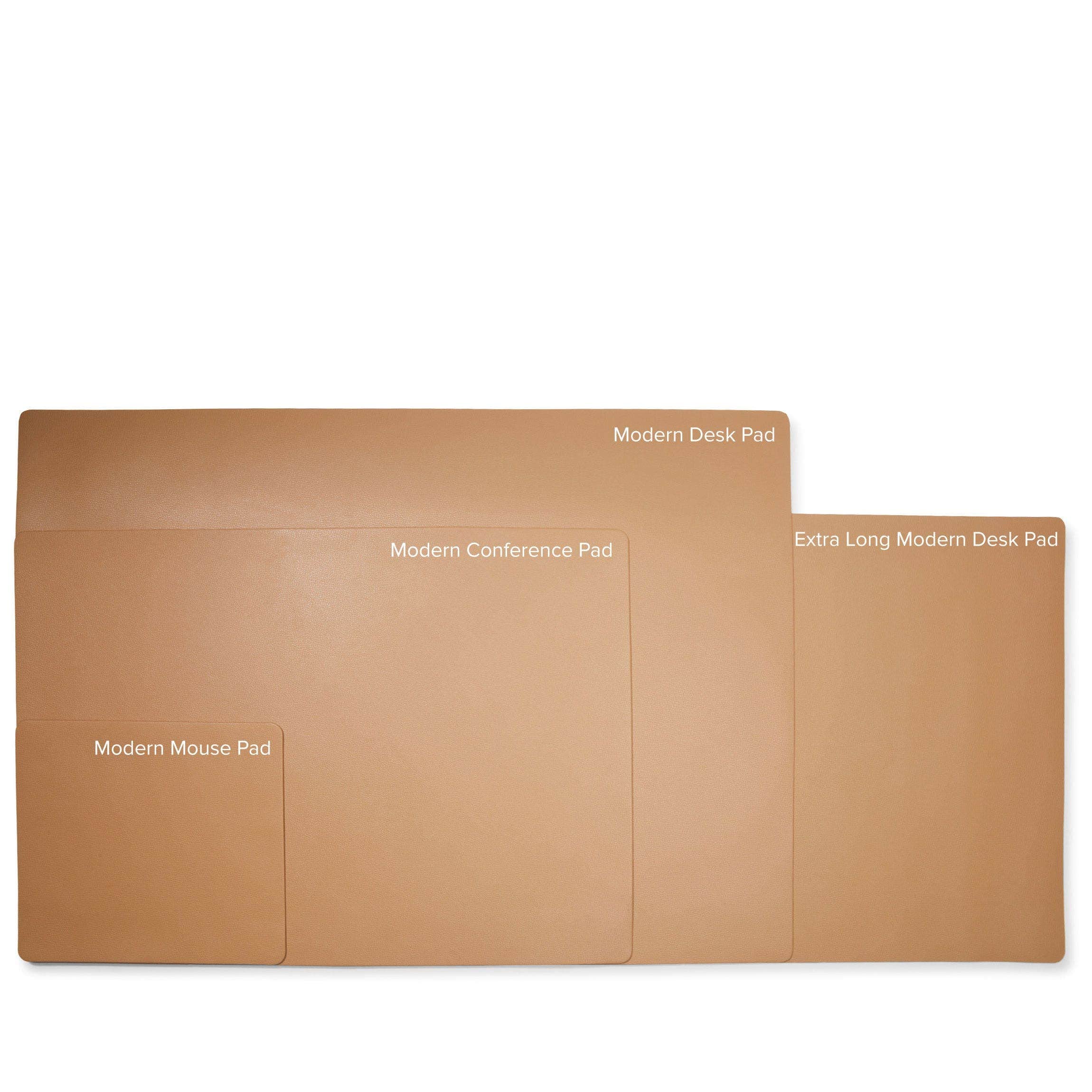 Premium Tan Italian Leather Desk Pad for Laptop & Monitor - Luxurious Leather Workstation Protector for Keyboard & Mouse | Home Office & Workspace Essential