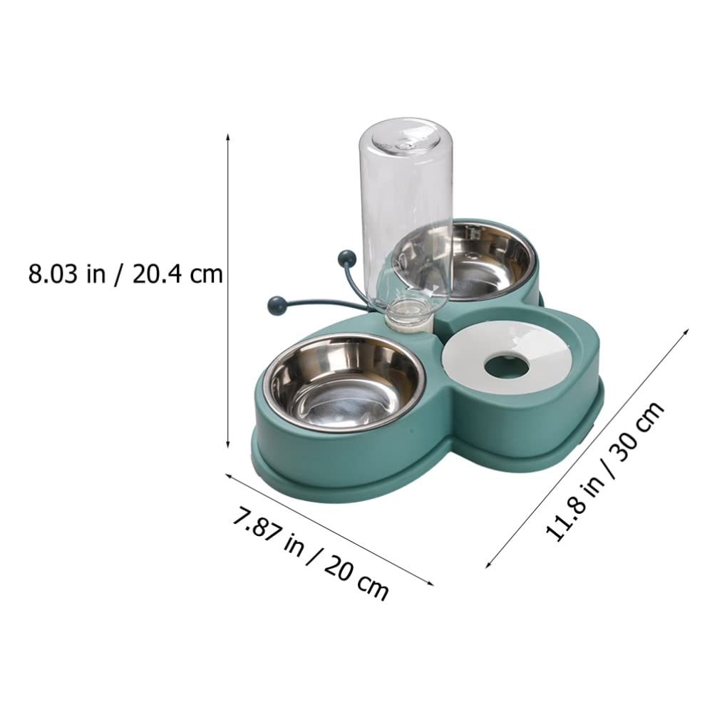 Automatic Pet Feeder & Water Bowl for Dogs and Cats - Double Ceramic Bowls with Neck Protection - Perfect for Home, Travel, and Office Use
