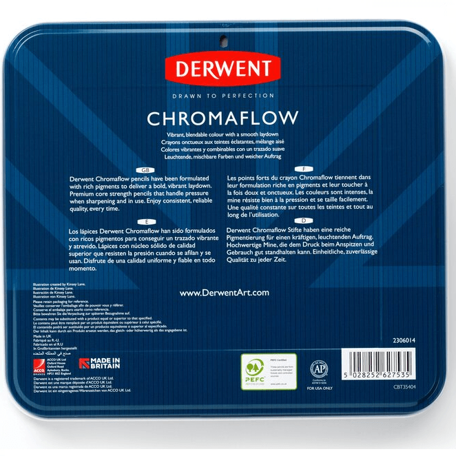 72 Derwent ChromaFlow Colored Pencils Set - Professional Artist Drawing Pencils for Sketching, Coloring & Art Projects - Perfect for Adults & Kids Art Supplies