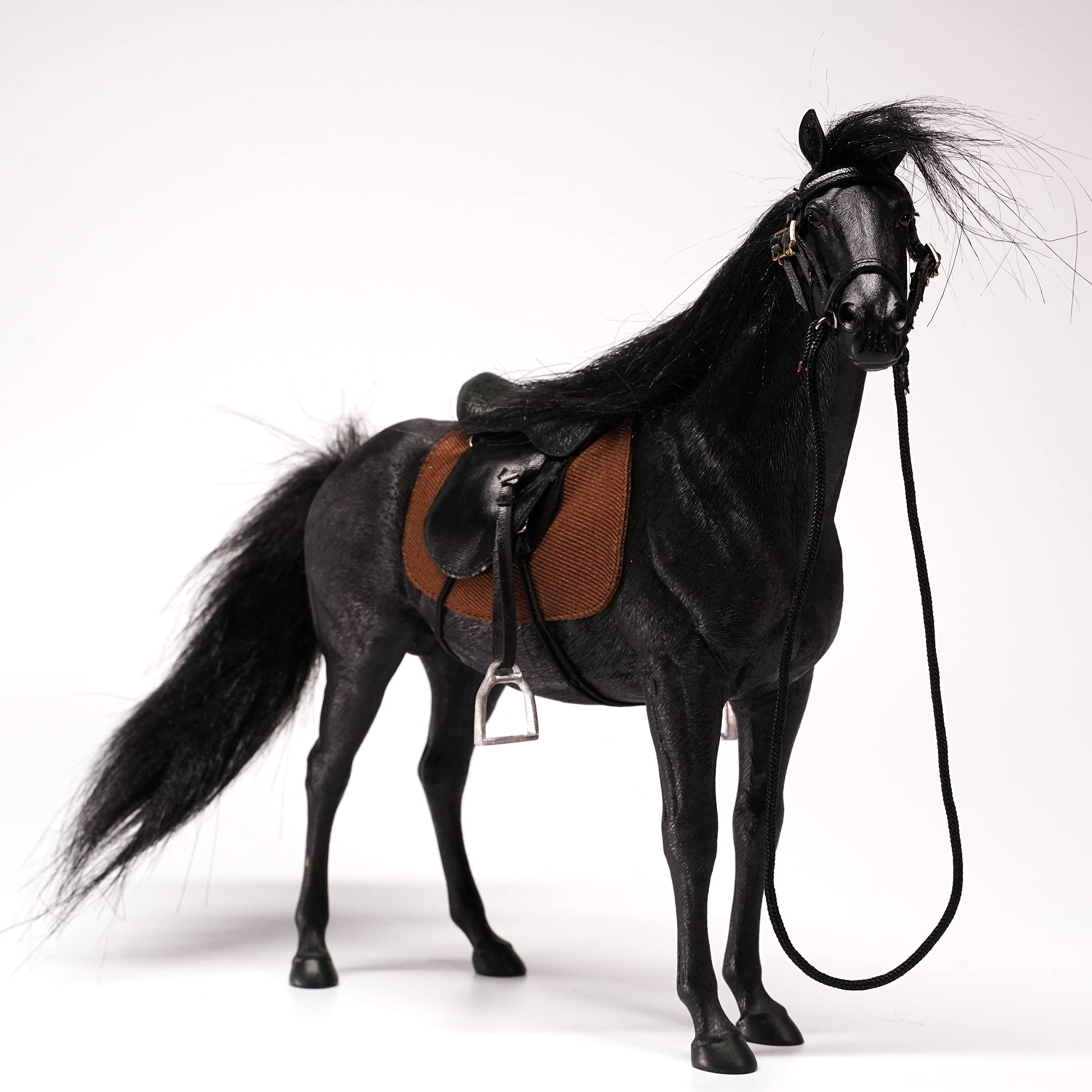 MMOS X Hanover Resin Black Horse Statue - Handcrafted Home Decor for Desktops & Shelves - Durable Polyresin with Intricate Details - Perfect Gift for Horse Lovers - Ideal for Farmhouse, Western, or Equestrian Themed Decor