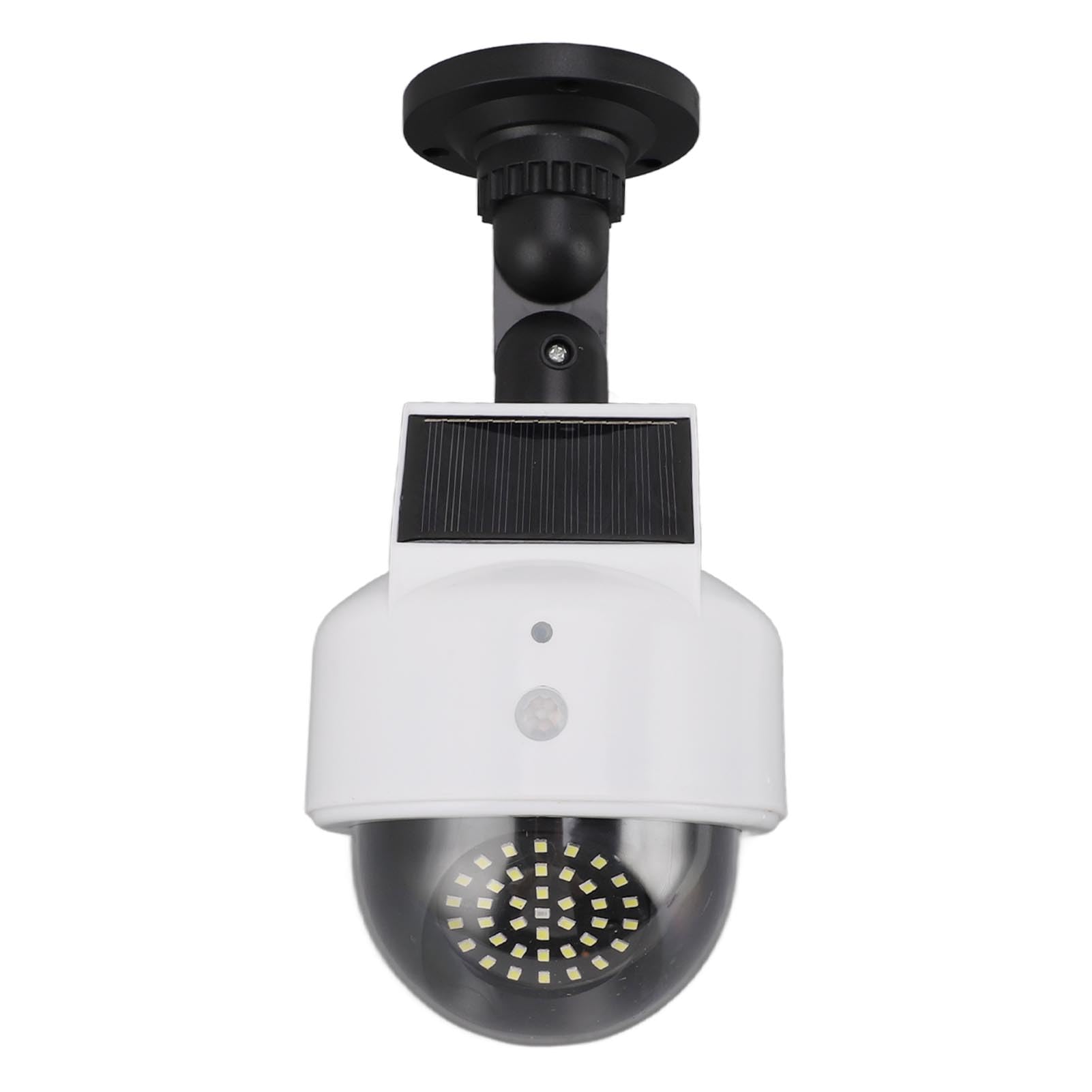 Solar Fake Security Camera with Flashing LED - Outdoor/Indoor Dummy Surveillance Camera - Solar Powered Decoy for Home, Office & Business Security (Weatherproof & Easy Installation)