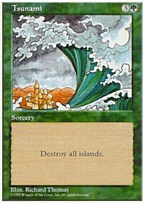 Magic The Gathering Tsunami Fifth Edition Card - Rare MTG Collectible for Deck Building & Strategy Games
