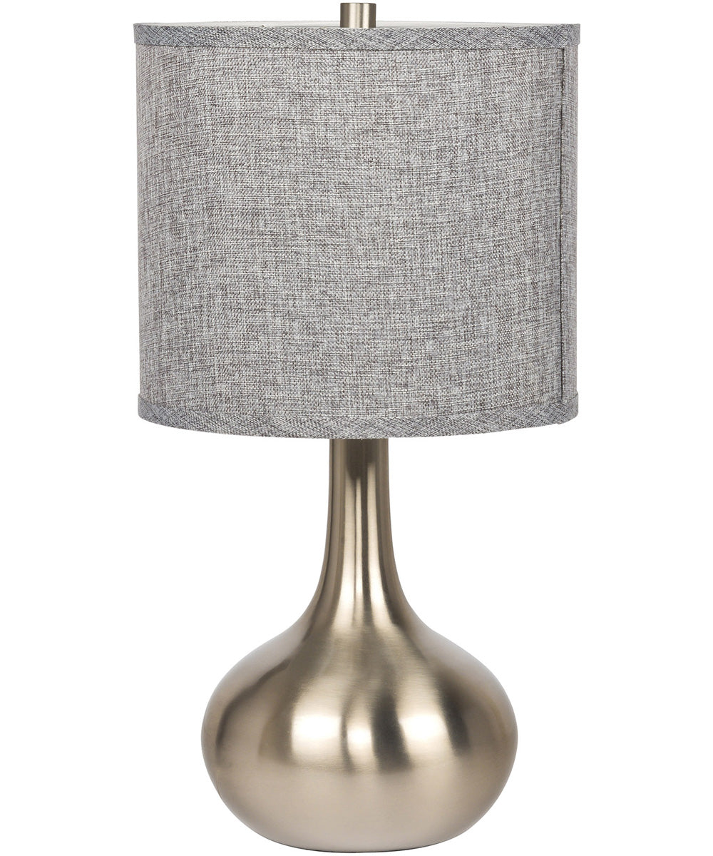Brushed Nickel Table Lamp - Modern 1-Light Desk Lamp for Home Office, Bedroom & Living Room Lighting
