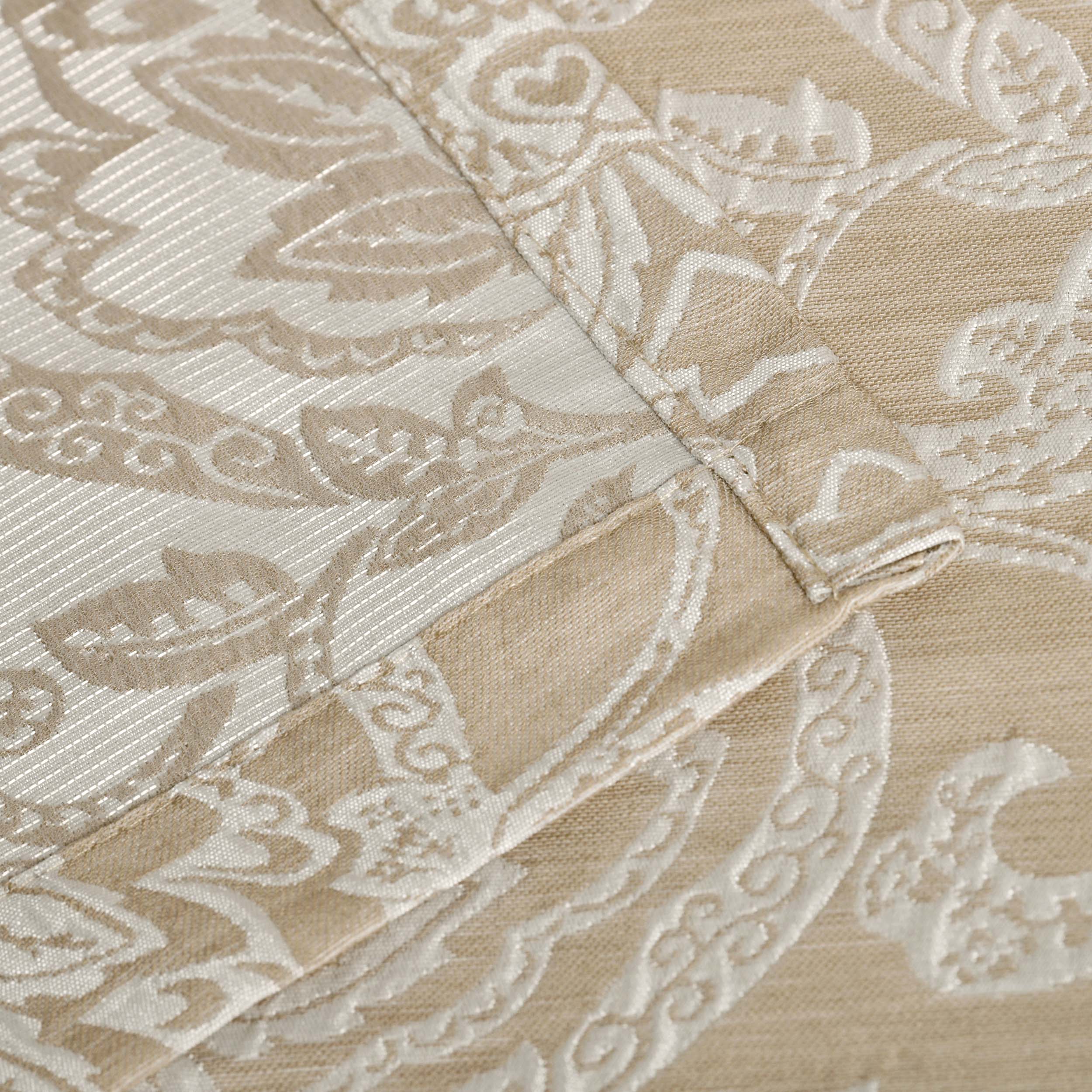 Lotus Jacquard Floral Damask Curtain Set - Elegant Window Treatments for Living Room, Bedroom & Dining Room - Blackout Curtains with Luxury Floral Pattern - Perfect for Home Decor & Light Control