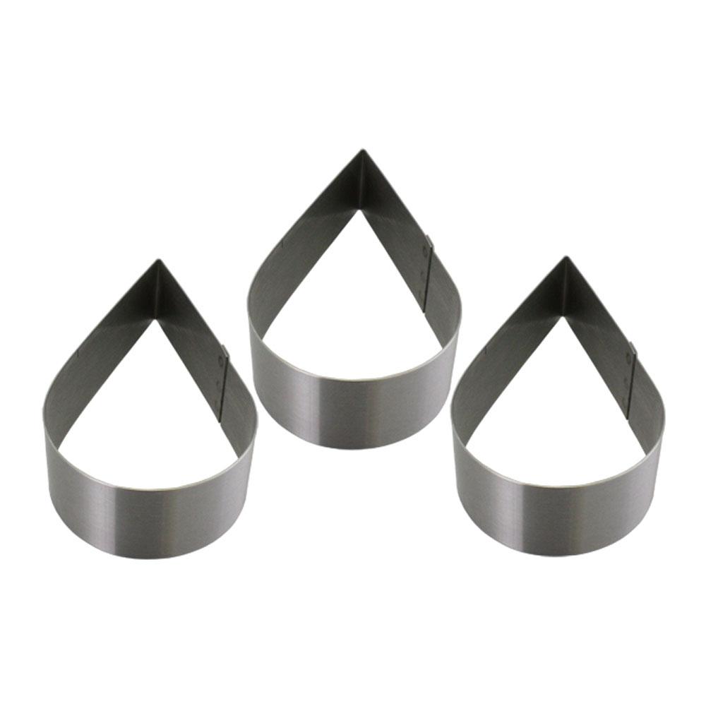 3 1/4 Inch High Professional Teardrop Molds for Mousses & Entremets - Perfect for Cake Decorating, Pastry Making, and Dessert Presentation