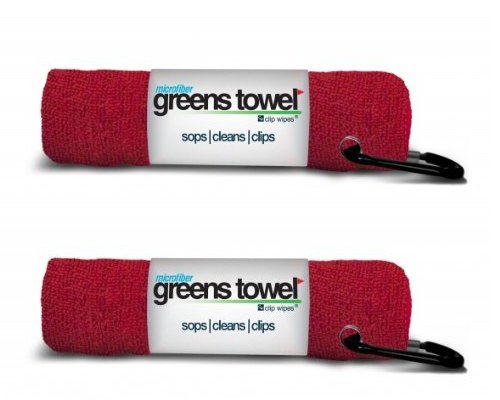 Premium Microfiber Golf Towel - Clip Wipes for Greens (Red) | Ultra-Absorbent & Durable | Perfect for Golf Course, Club Cleaning & Equipment Maintenance