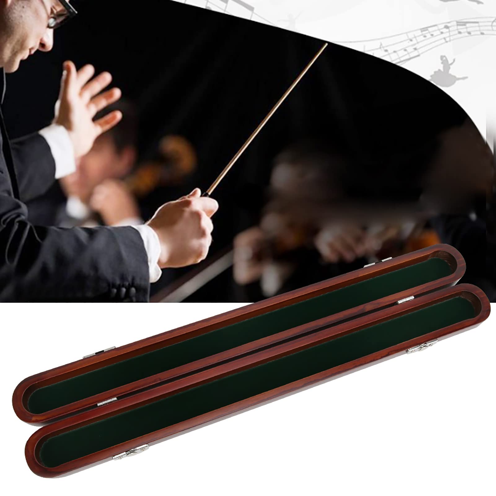 Premium Red Wood Conductor Baton Case - Durable Music Baton Storage Box for Orchestra Conductors | Perfect for Rehearsals, Performances & Travel Protection