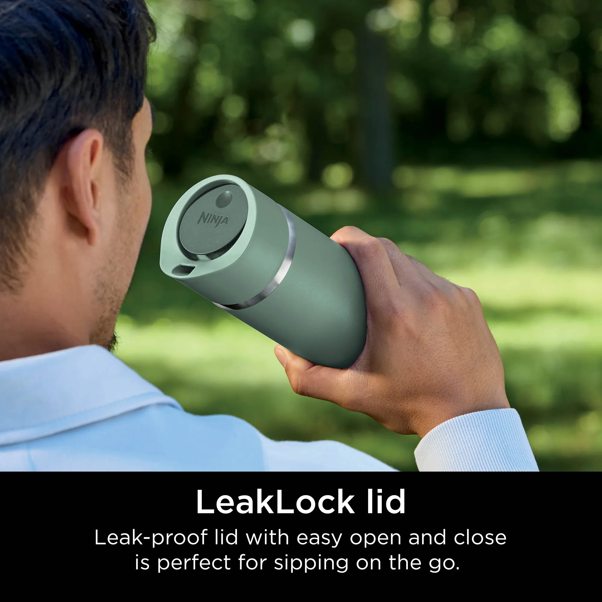 Ninja Sip Perfect 354ml Insulated Stainless Steel Water Bottle - Leak Proof, BPA Free, Keeps Drinks Hot/Cold for 24 Hours - Ideal for Gym, Hiking, Office & Travel