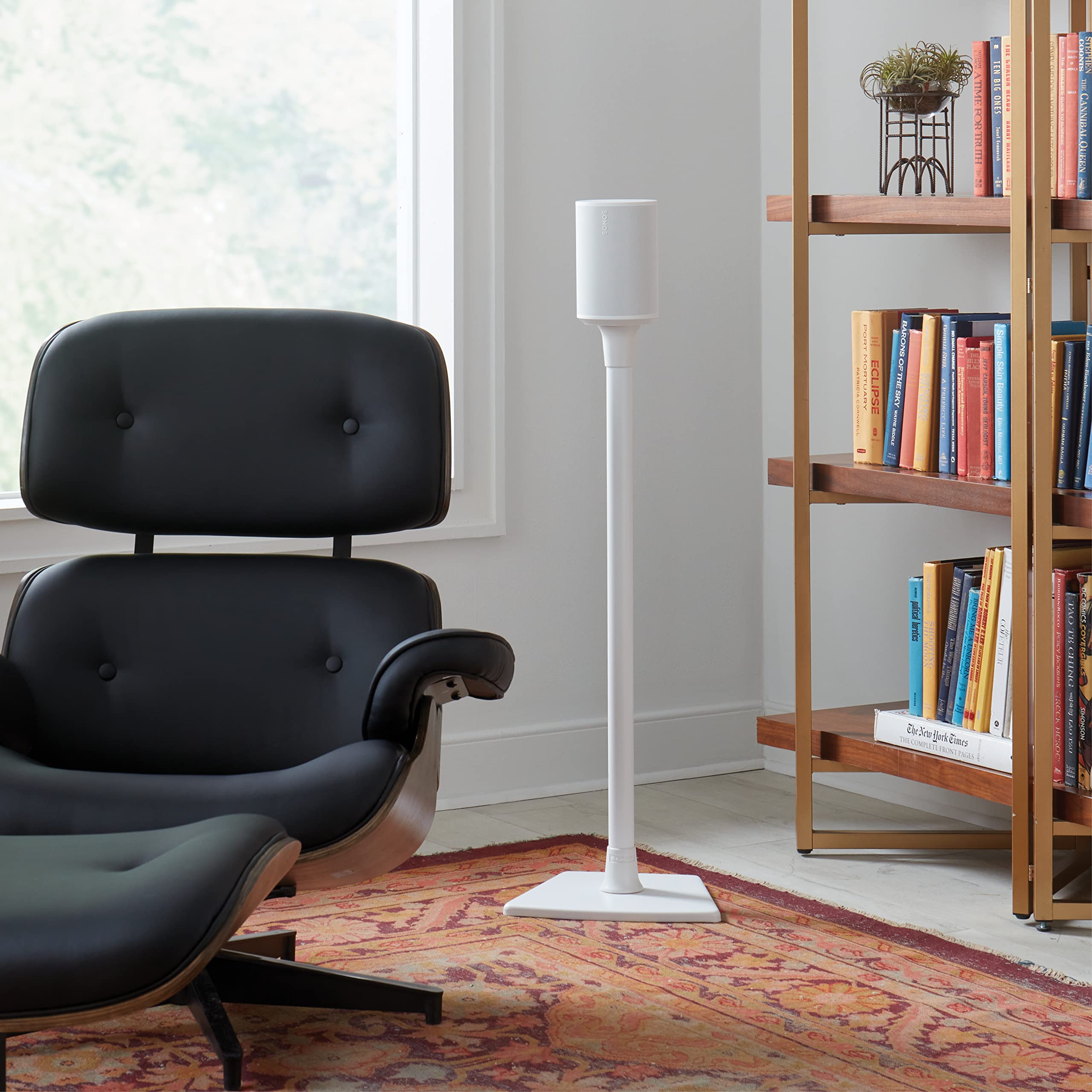 Sanus Wireless Speaker Stand for Sonos Era 100™ - Pair White | Premium Adjustable Height Speaker Stands for Secure Mounting | Perfect for Home Theater, Living Room & Office Audio Setup