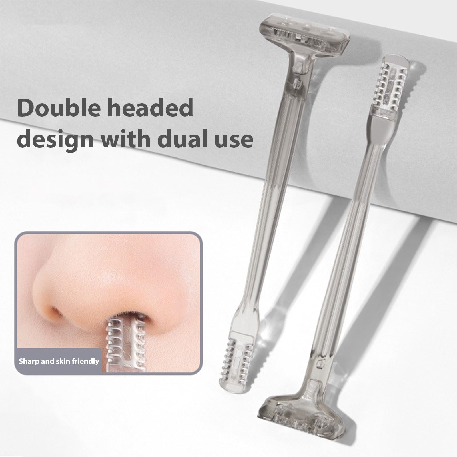 2 in 1 Double Sided Nose Hair Trimmer - Electric Rotating Nasal Hair Cutter for Men, Painless Nose Hair Remover Tool, Portable & Rechargeable for Travel, Gym, Office & Personal Grooming