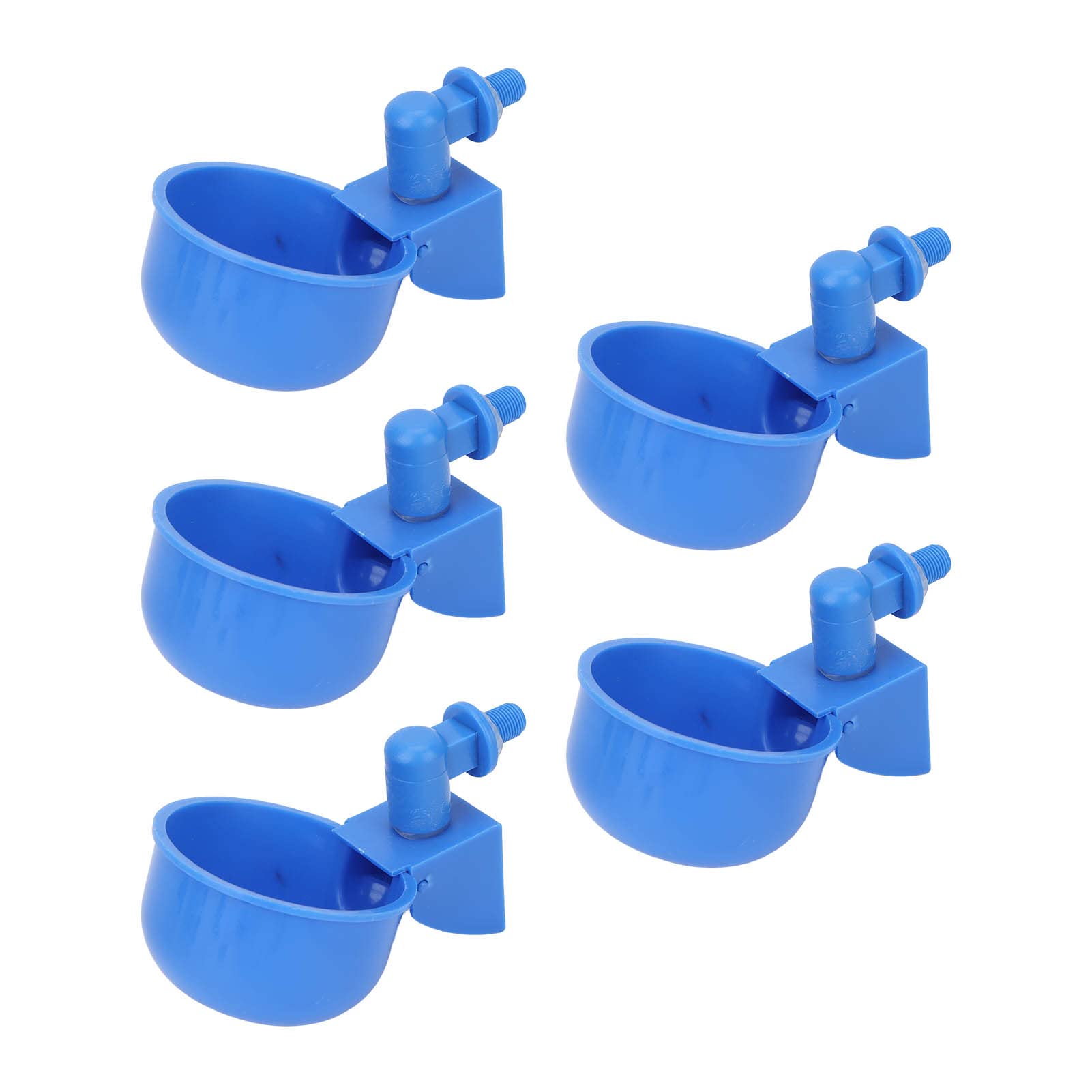 Automatic Chicken Water Cups - 5Pcs Poultry Waterer Kit for Birds, Ducks, and Small Animals | Durable Plastic Drinking Cups for Coop, Farm, and Backyard Use