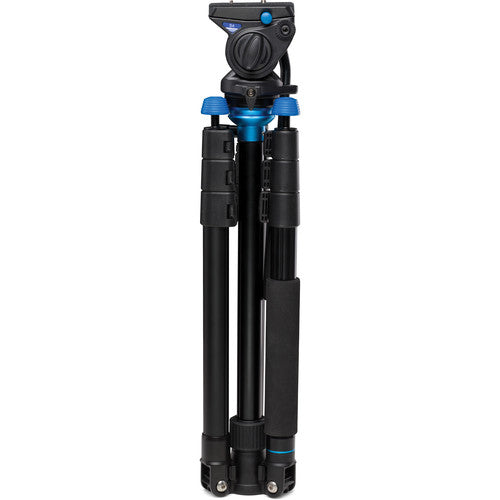 Benro Aero 4 Video Travel Tripod Kit - Lightweight Aluminum Tripod with Fluid Head for DSLR Cameras, Perfect for Travel Vlogging & Outdoor Photography