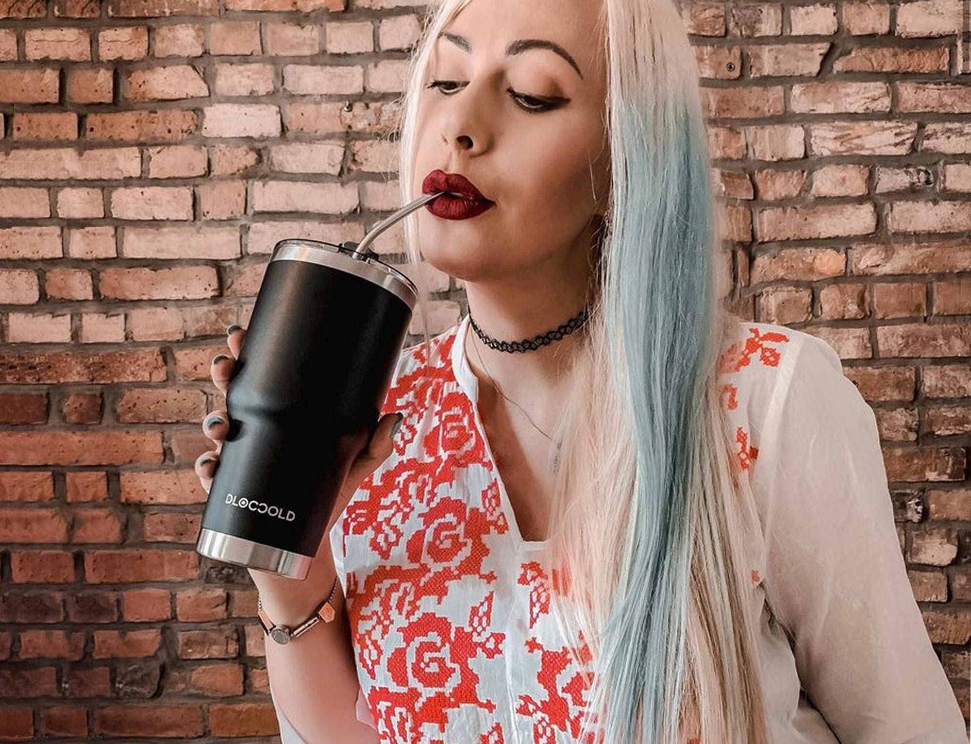 DLOCCOLD 30oz Leopard Tumbler - Stainless Steel Vacuum Insulated Travel Mug with Straw & Cleaning Brush - Perfect for Coffee On-The-Go
