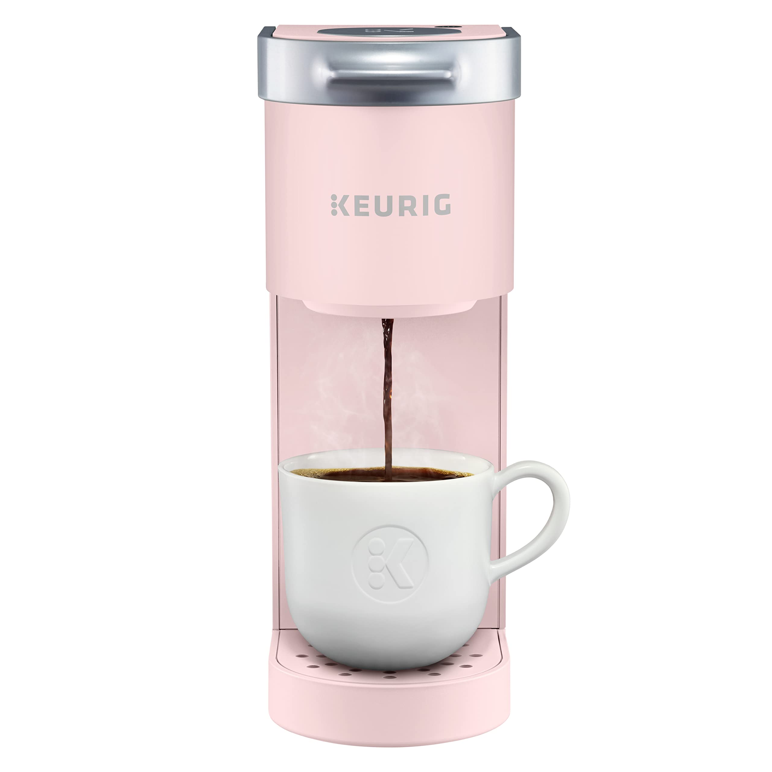Keurig K-Mini Single Serve K-Cup Pod Coffee Maker - Compact & Ultra-Sleek Design in Dusty Rose | Perfect for Small Kitchens, Offices & Dorm Rooms
