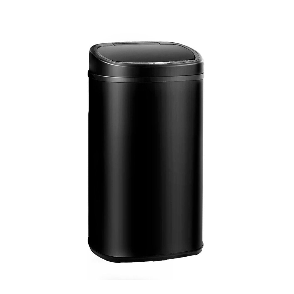 Devanti 58L Automatic Motion Sensor Trash Can - Hands-Free Touchless Kitchen Garbage Bin with Lid, Black - Perfect for Home, Office, and Bathroom Waste Disposal