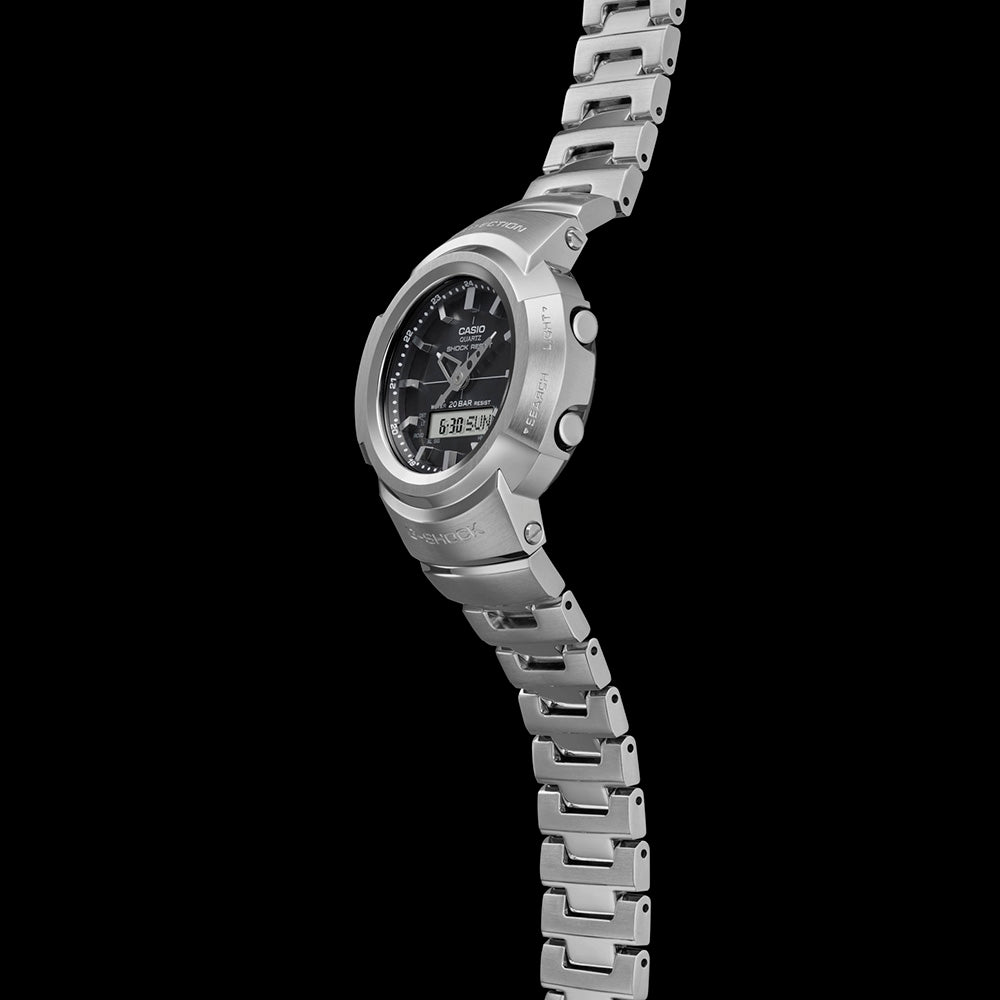 G Shock Full Metal AWM500D 1A Solar Watch - Men's Digital Sport Watch with Shock Resistance & Solar Power - Perfect for Outdoor Adventures, Workouts, and Everyday Wear