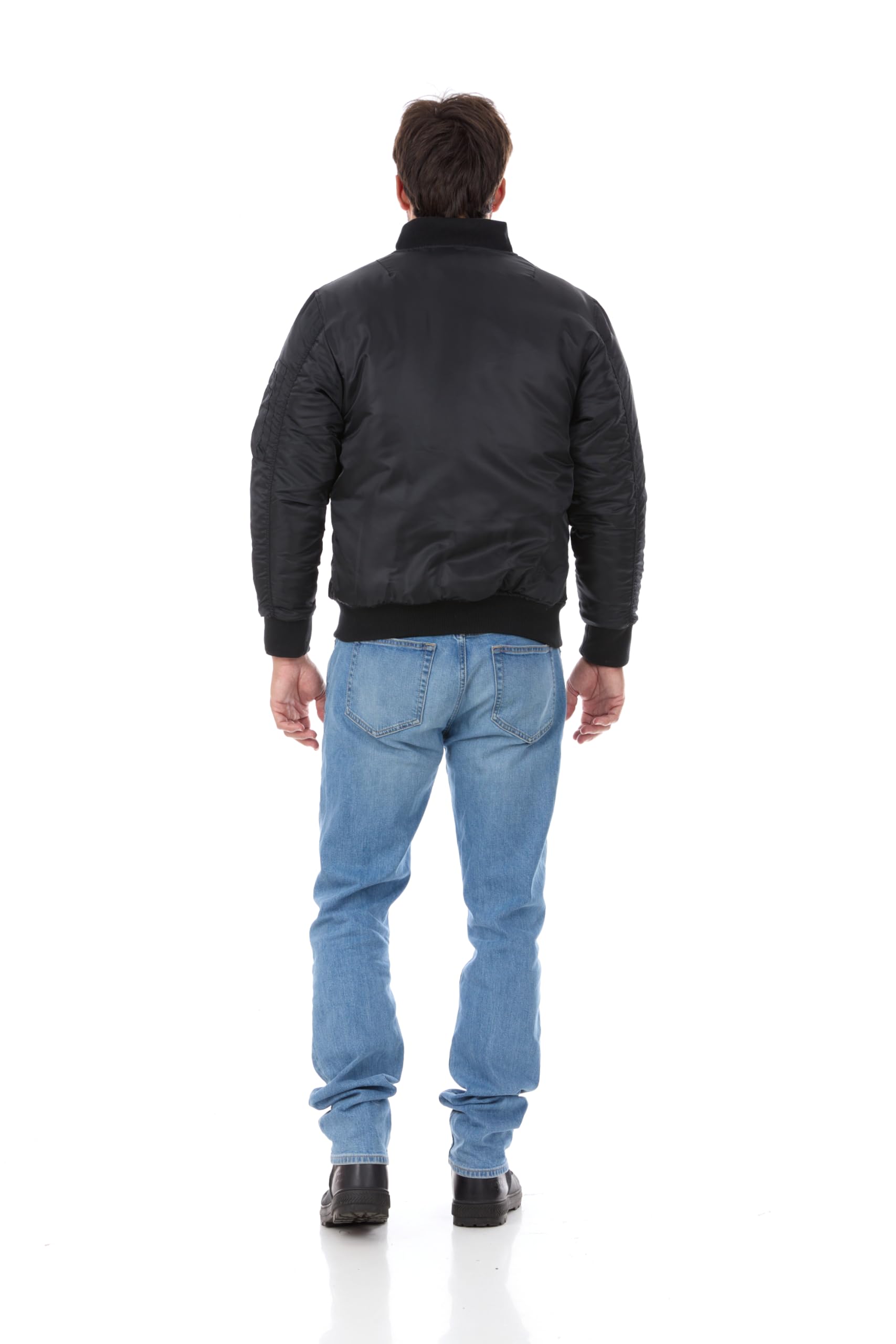 Men's Lightweight MA-1 Bomber Jacket - Military Flight Jacket for Pilots & Casual Wear | Water-Resistant Aviator Jacket for Outdoor & Urban Fashion