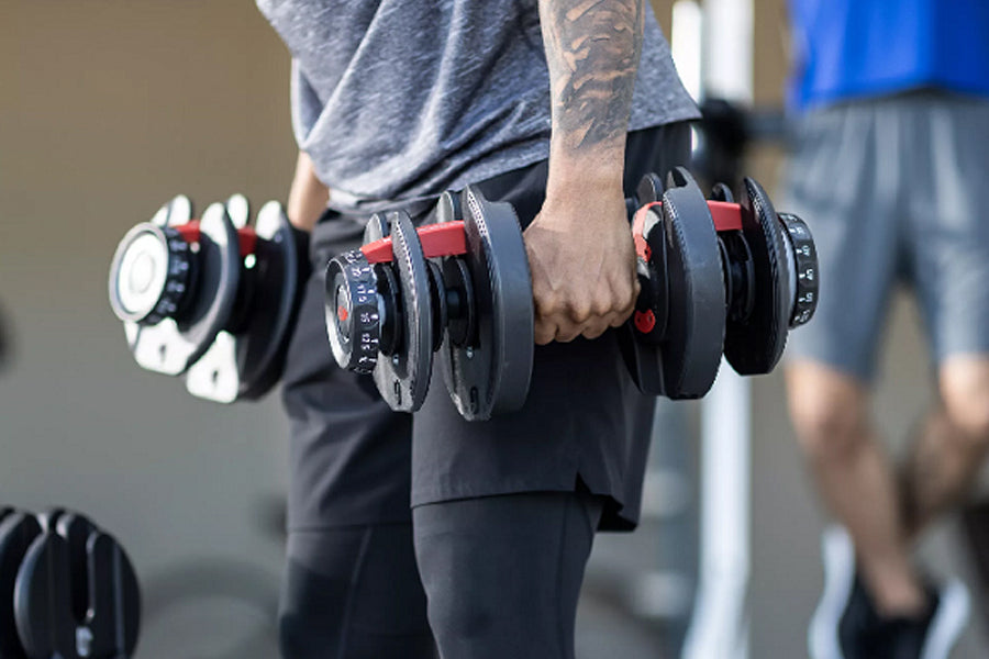 Bowflex SelectTech 5-52 lbs Adjustable Dumbbells Set - Home Gym Strength Training Equipment for Weight Lifting & Fitness Workouts