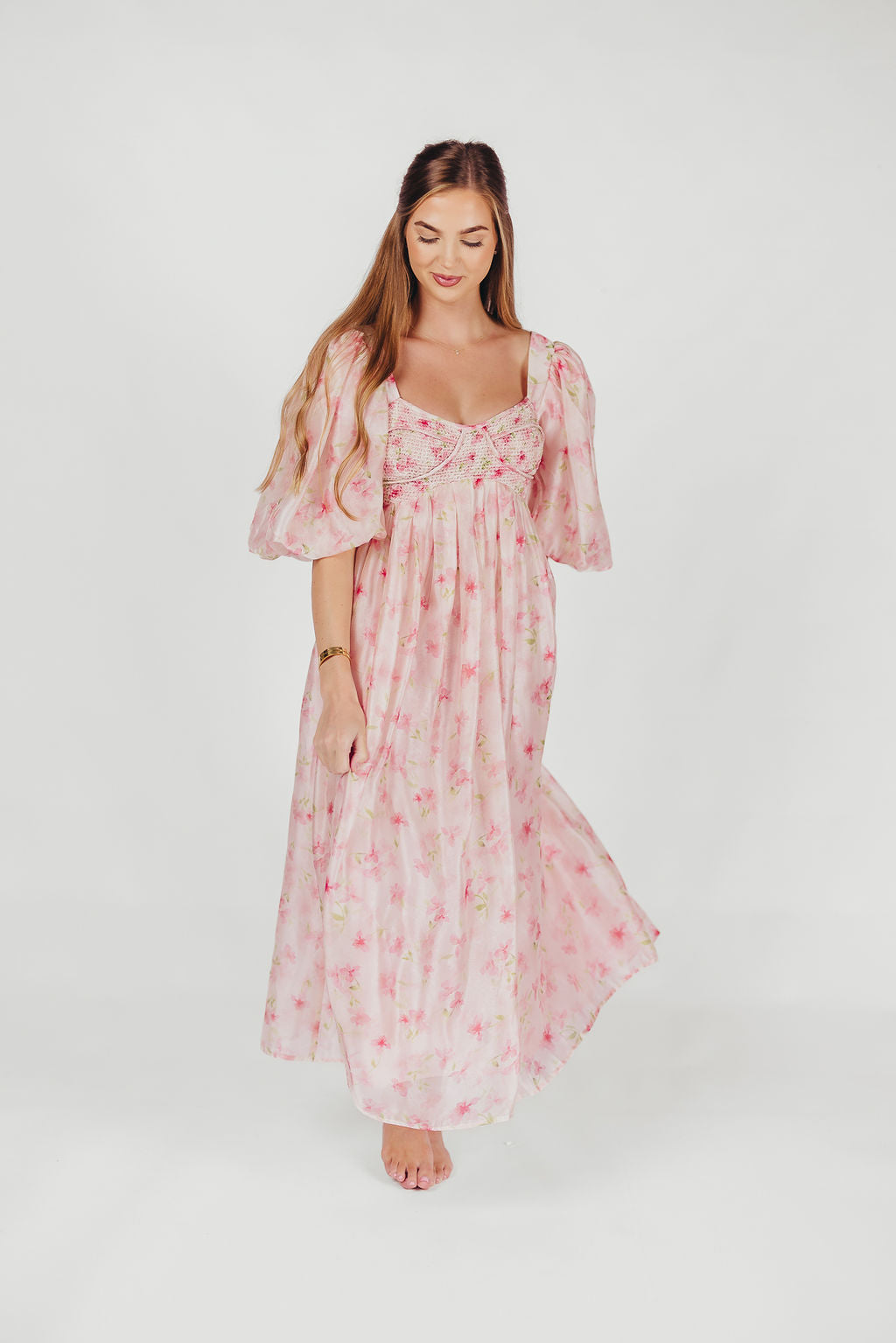 Harlow Maxi Dress in Pink - Bump Friendly Maternity Dress, Inclusive Sizing (S-3XL) | Flowy Summer Dress for Beach, Vacation & Everyday Wear