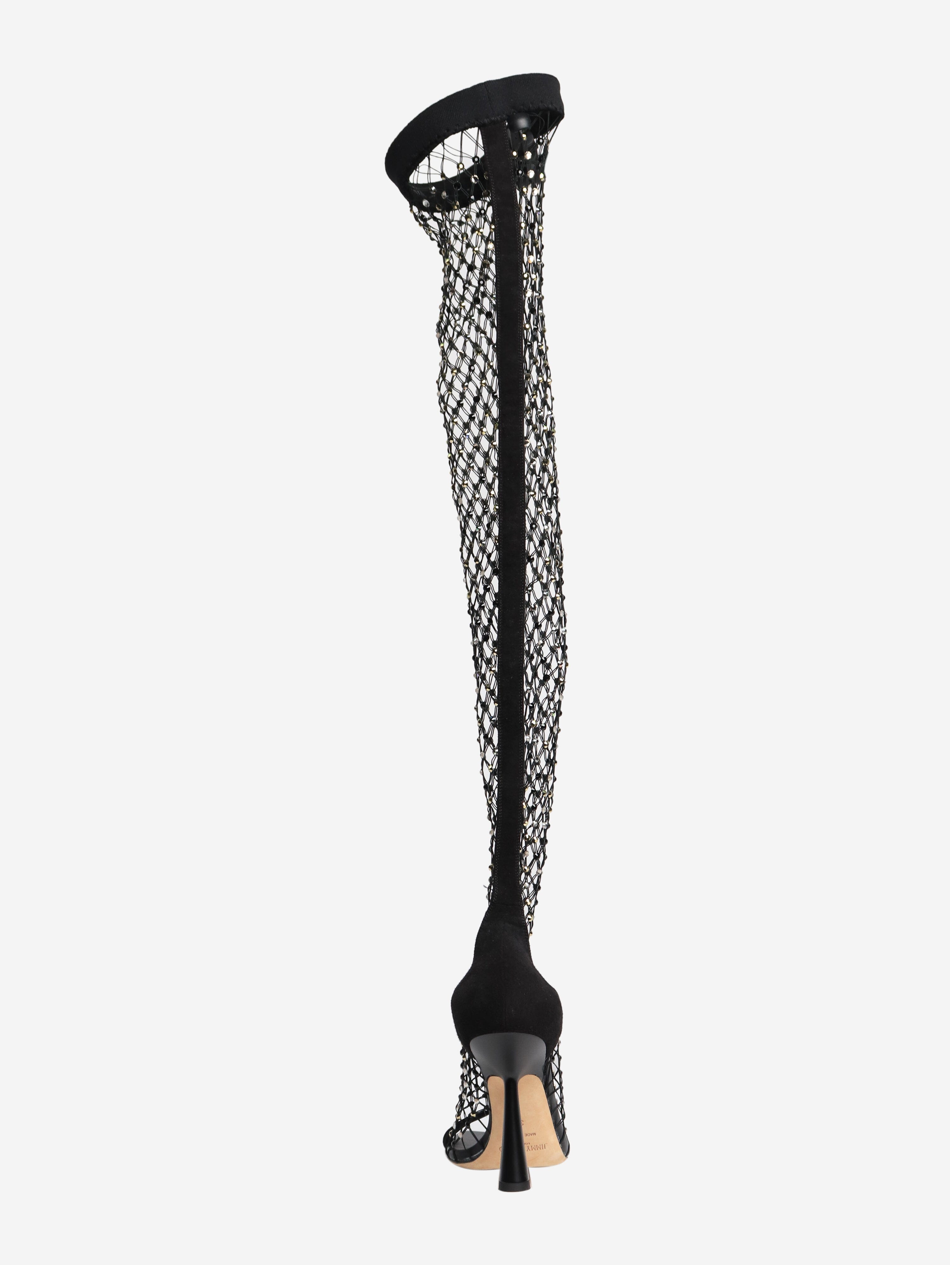 Black Mixon 100 Thigh High Boots for Women - Size EU 37 (UK 4) - Sexy Over The Knee Boots for Party, Night Out & Fashion Outfits