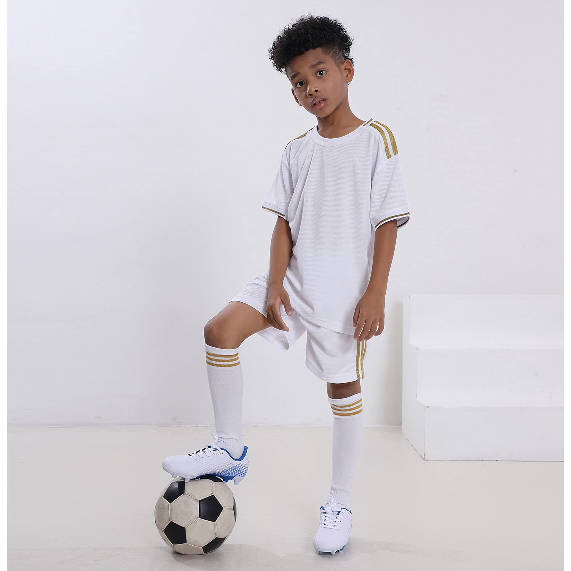 Hawkwell Kids Firm Ground Soccer Cleats - Comfortable Athletic Cleats for Toddler, Little Kid & Big Kid - Perfect for Outdoor Soccer Practice & Games