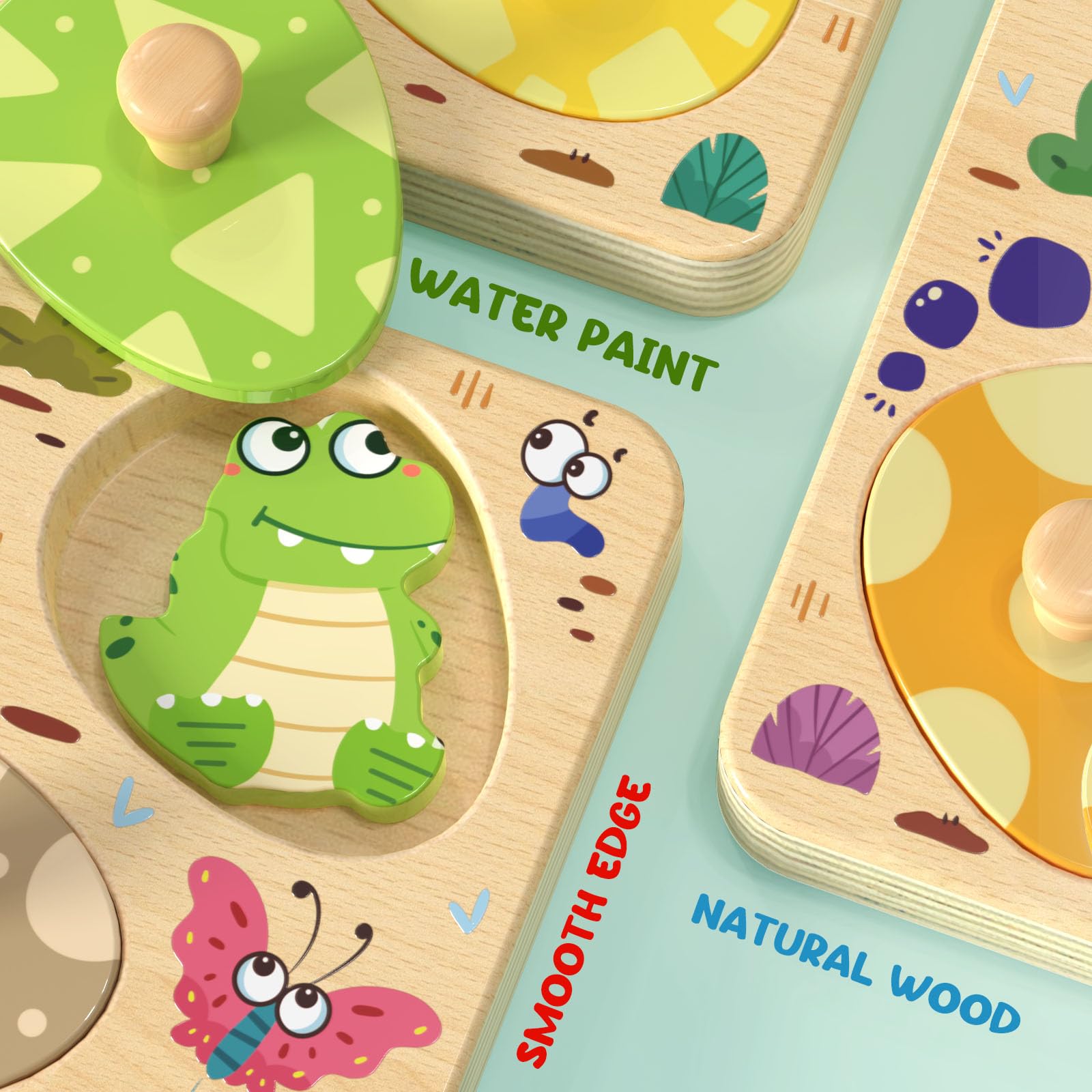 Wooden Animal Matching Egg Puzzle - 8 Piece Montessori Toddler Learning Toy for Boys & Girls | Educational Preschool Activity, Easter & Birthday Gift for Kids | Perfect for Early Childhood Development & Sensory Play
