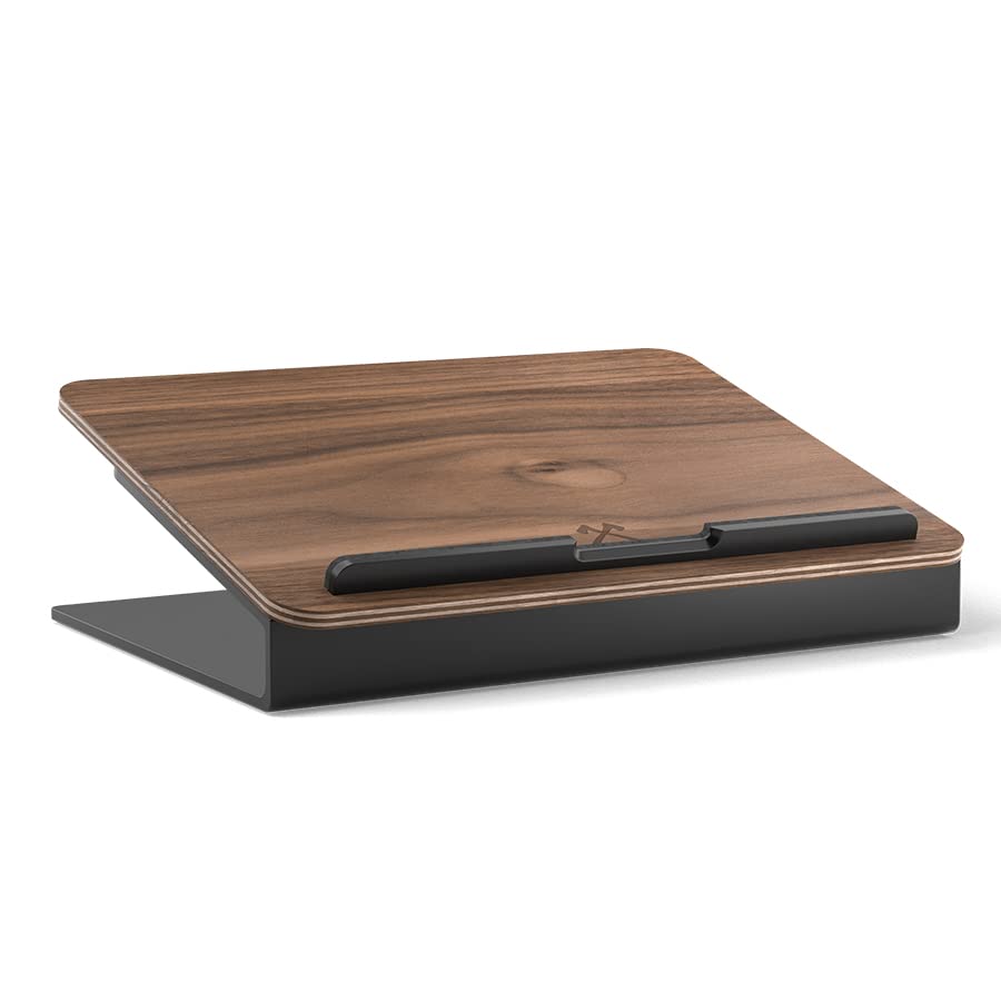 Premium Walnut Wood Laptop Stand for MacBook & 10-16