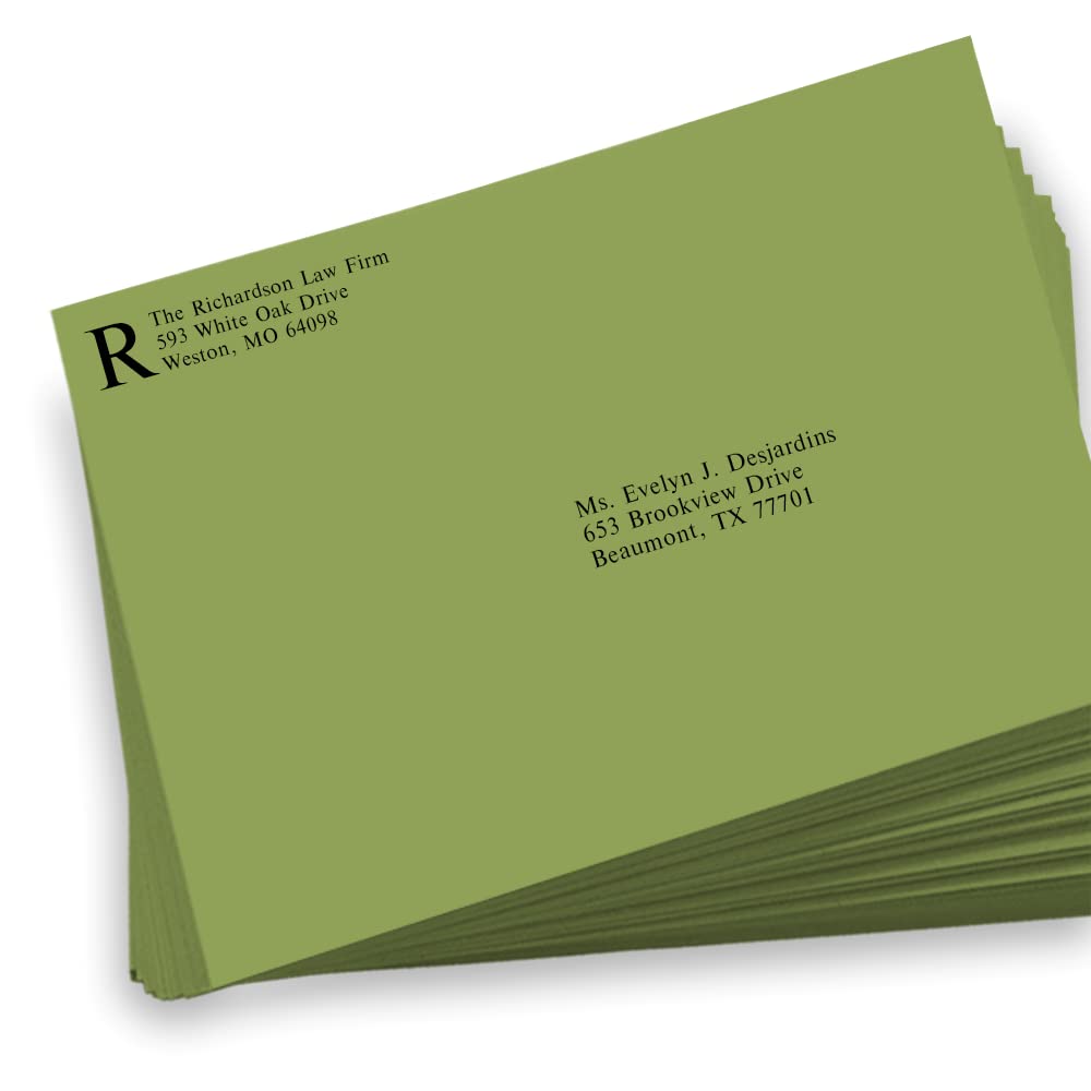 LUXPaper 9 x 12 Booklet Envelopes - Avocado Green, 70lb Text Weight, Pack of 500 | Perfect for Wedding Invitations, Business Mailings & Stationery Supplies