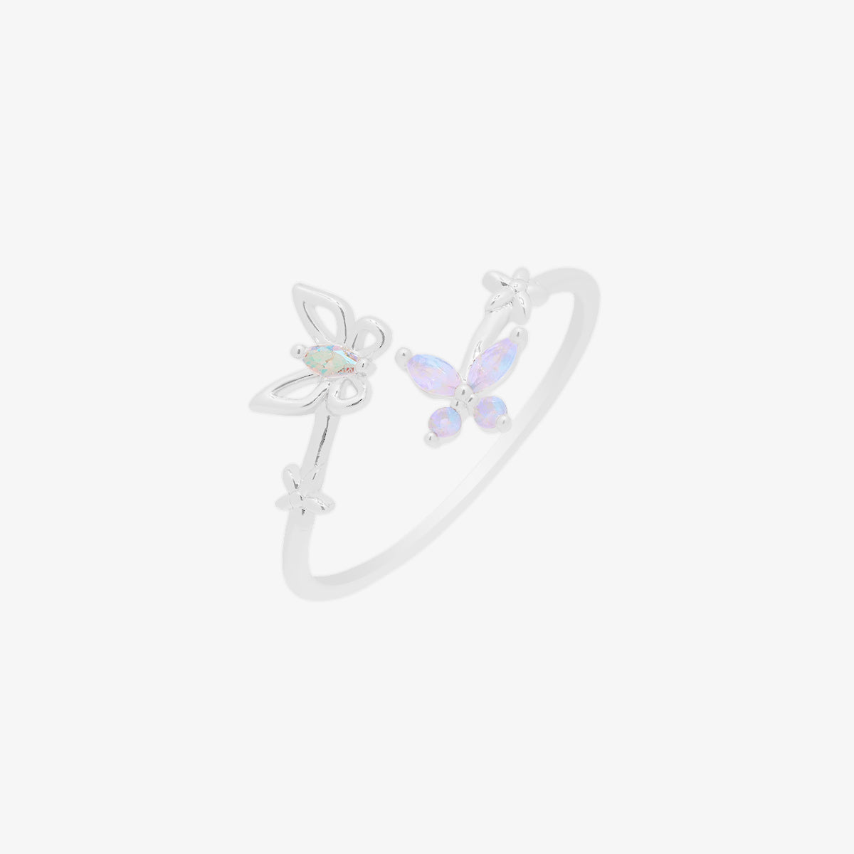 Smoky Topaz Moonstone Butterfly Ring – Elegant Boho Jewelry for Women | Perfect for Weddings, Parties & Everyday Wear