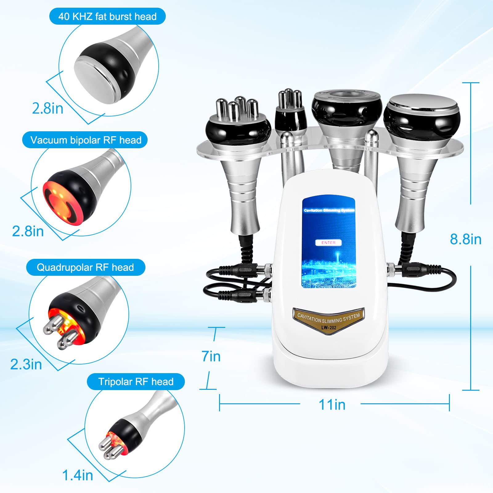 Bnfryn 4-in-1 Cavitation Machine - Multifunctional Body Sculpting & RF Anti-Wrinkle Beauty Device for Home Spa & Salon Use | Perfect for Fat Reduction, Skin Tightening & Facial Rejuvenation