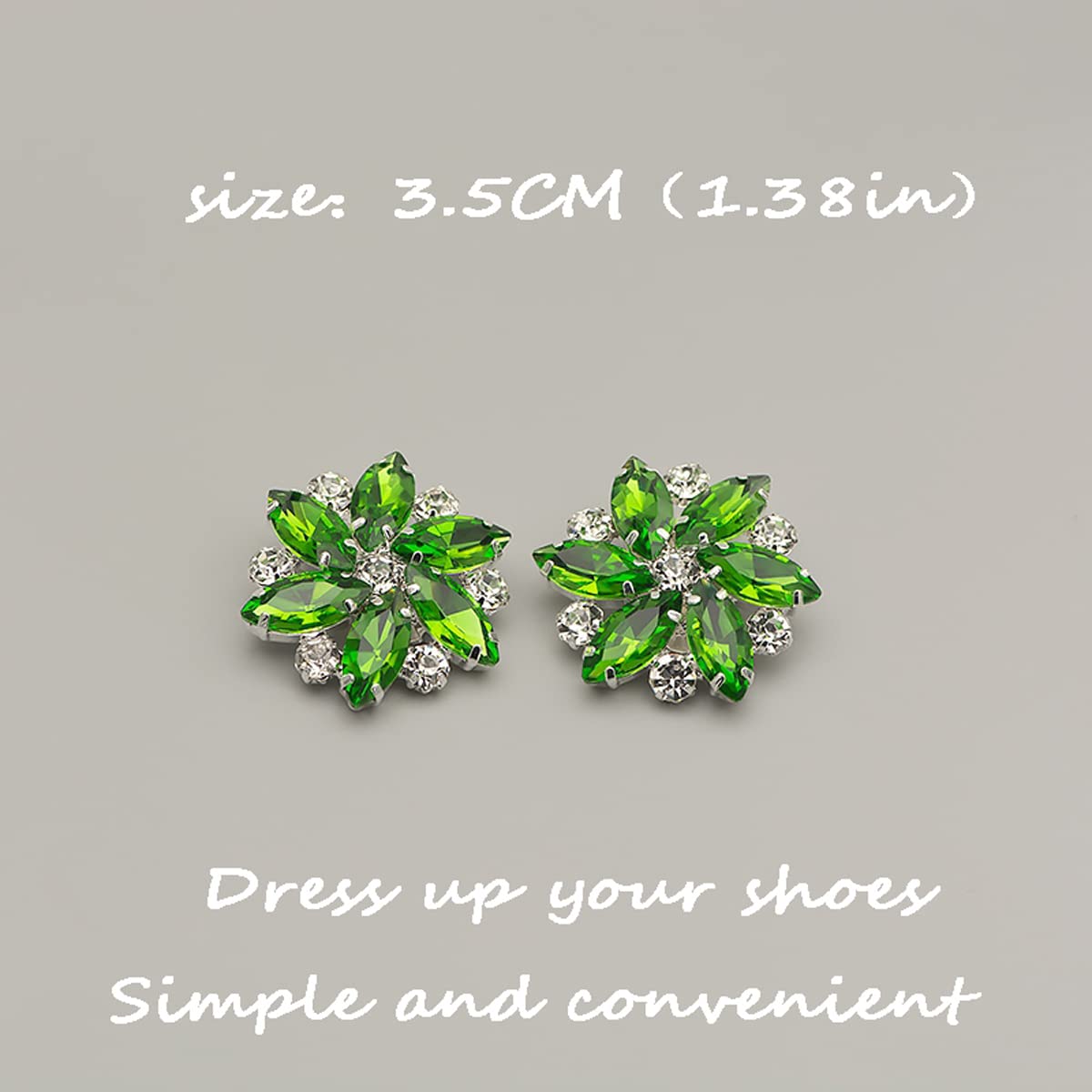 Exquisite Detachable Shoe Clips - 6 Petal Rhinestone Flower Shoe Accessories for Wedding, Party & Prom (16 Colors) - Perfect for Bridal Shoes, Evening Bags & Special Occasion Outfits