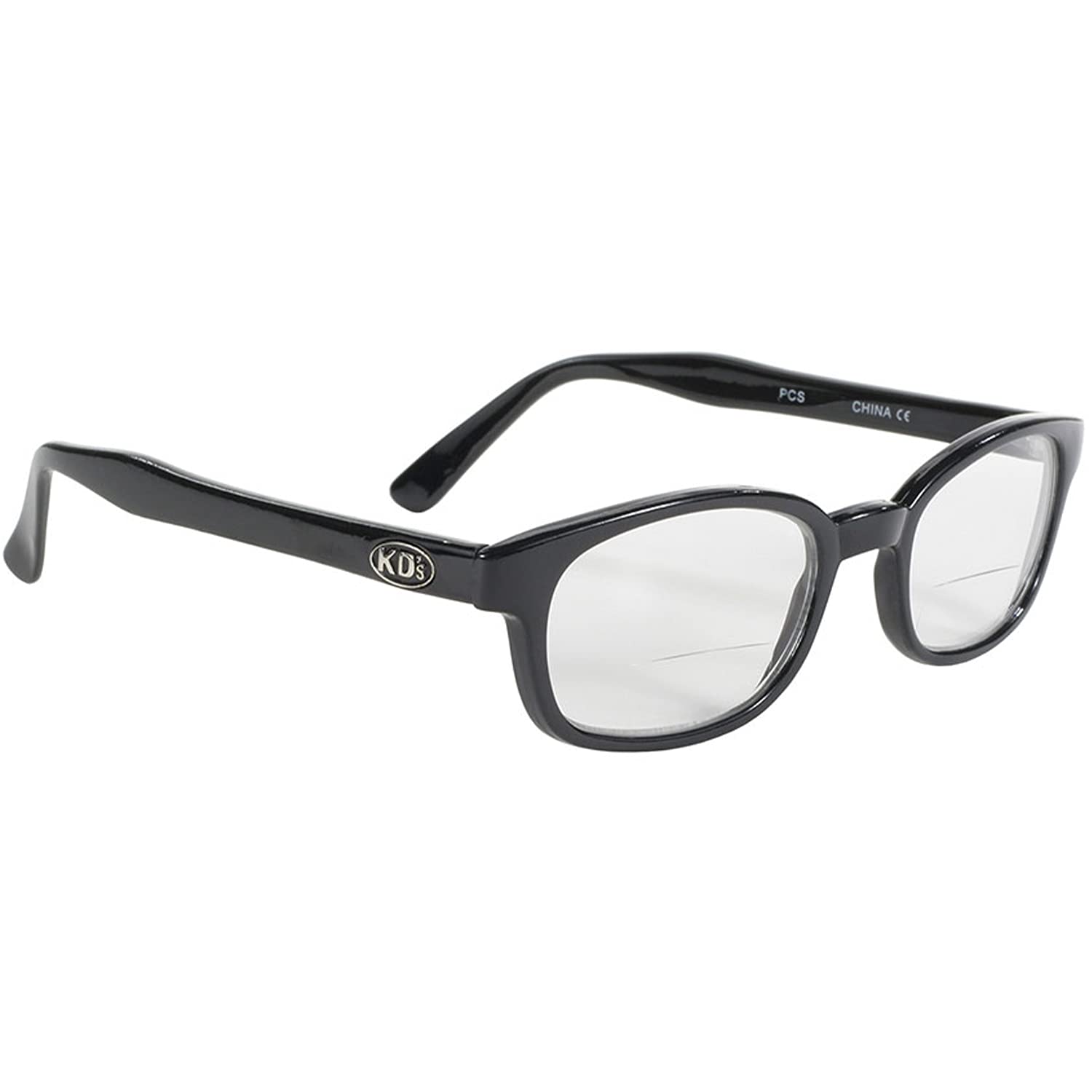 Pacific Coast Sunglasses X-Kd Readerz Clear Lens 2.00 Rectangular Reading Glasses - Black Frame, 55mm Lens Width, 60mm Temple Length - Perfect for Reading, Driving & Outdoor Activities