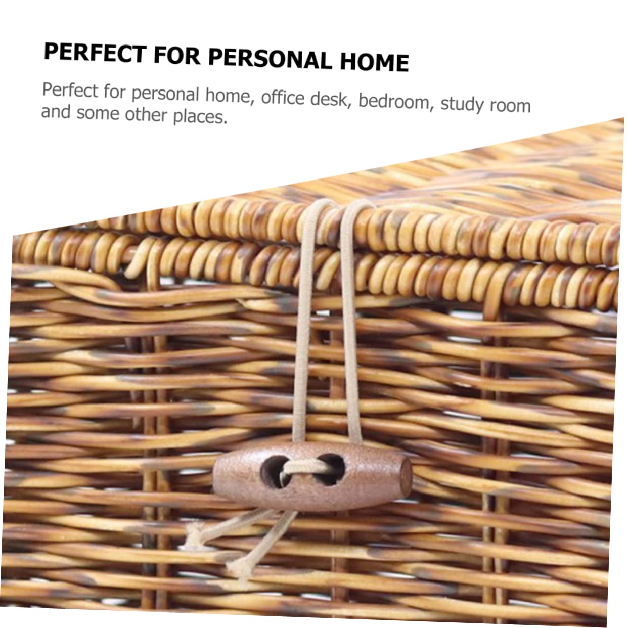 Decorative Storage Basket with Lid - Organize Cosmetics, Bathroom Essentials & Desktop Items | Perfect for Home, Office & Travel Use