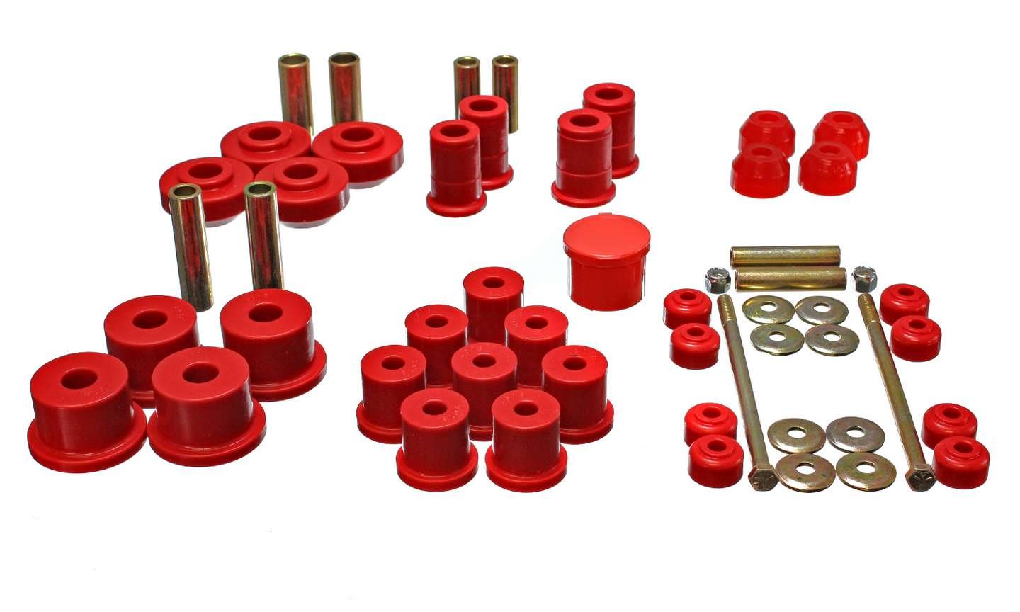Energy Suspension 67-73 Ford Mustang Red Hyper-flex Master Bushing Kit - High-Performance Polyurethane Bushings for Smooth Ride & Enhanced Handling - Perfect for Street Racing, Track Days & Classic Car Restoration