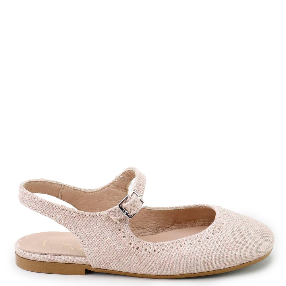 Papanatas Rose Linen Slingback Sandals - Women's Comfortable Summer Shoes for Beach, Vacation & Casual Outfits
