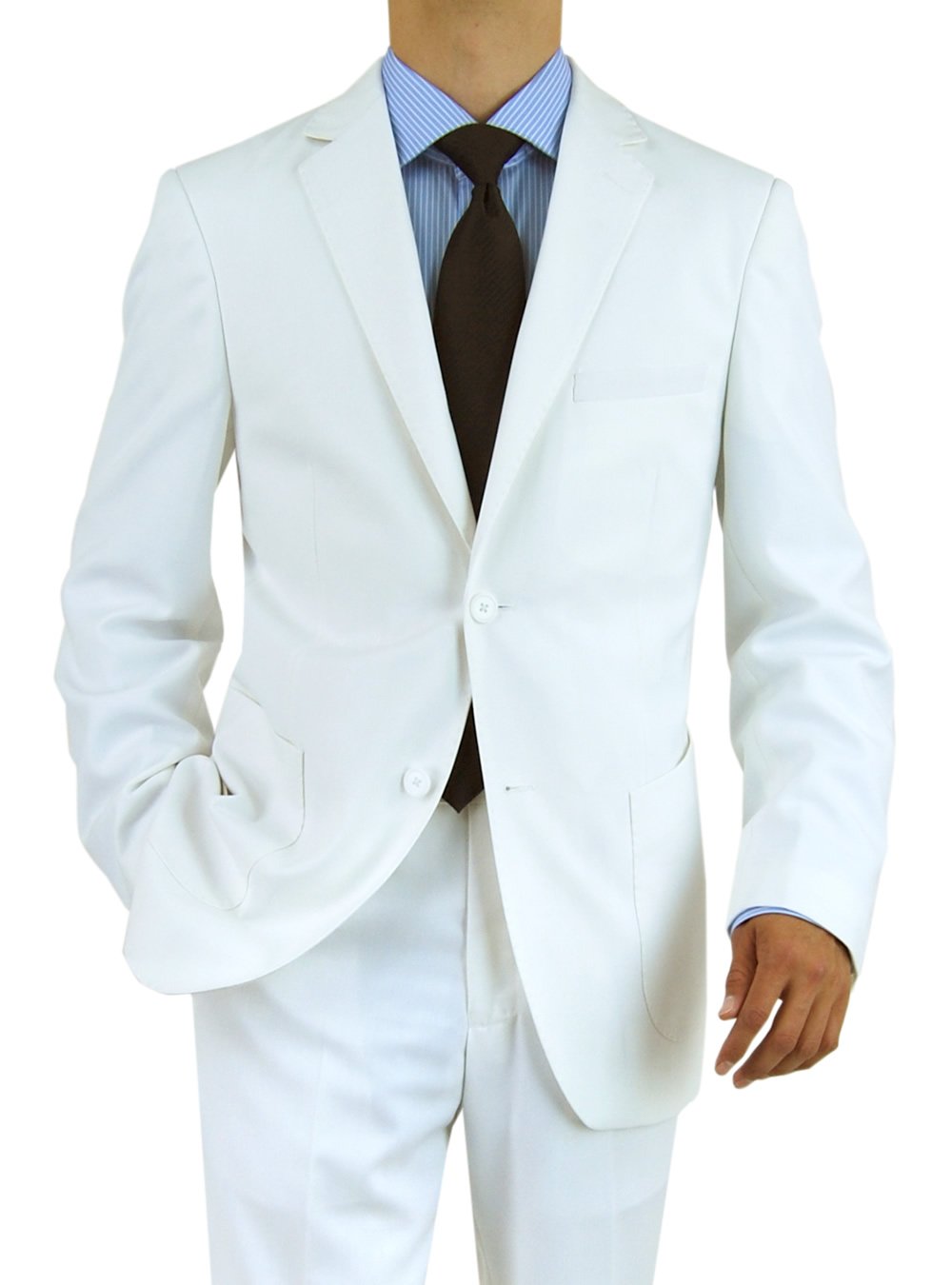 Salvatore Exte Men's 2-Button Modern Fit Suit Set - Slim Fit Blazer & Dress Pants for Business, Wedding & Formal Events