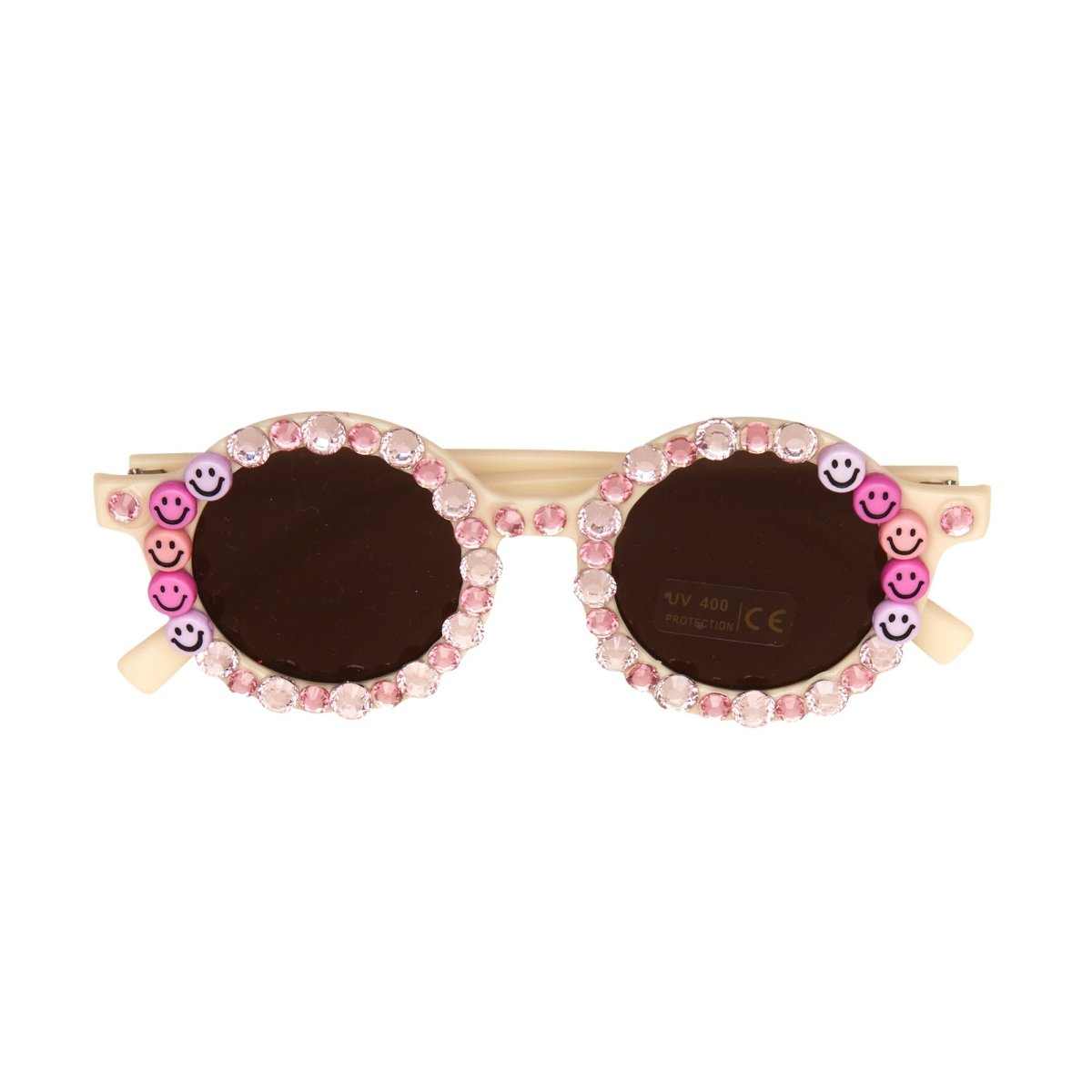 Trendy Smiley Face Sunglasses for Women & Men - UV Protection, Retro Fashion Shades for Summer, Beach, and Outdoor Activities