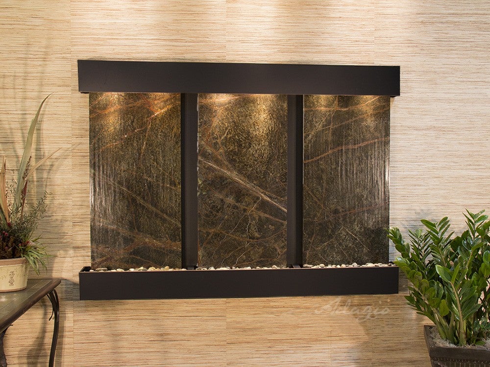 Adagio Olympus Falls Square Blackened Copper Green Marble Bathroom Sink - OFS1505 - Perfect for Modern Farmhouse & Luxury Bathroom Designs