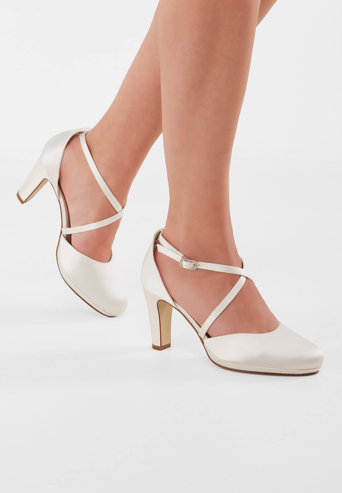 Ivory Closed-Toe Pumps for Women - Elegant Comfort Heels for Office, Wedding & Formal Events | Women's Dress Shoes Size 2