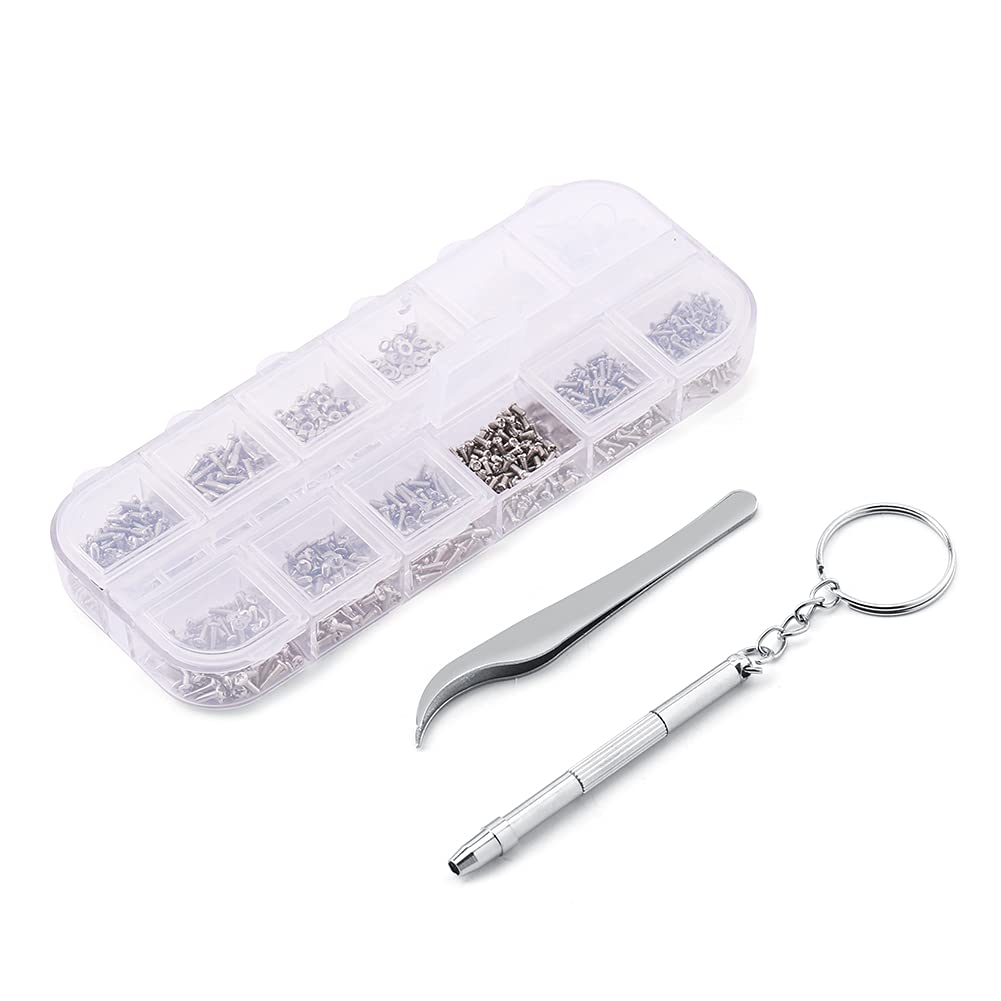 Stainless Steel Glasses & Watch Screw Kit - Precision Repair Tool for Eyeglasses, Watches, Sunglasses & Cell Phones | Home & Travel Repair Essential