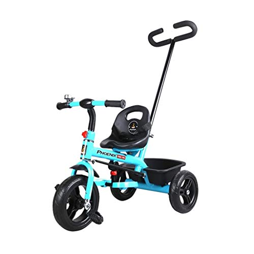 **Best Baby Scooter & Balance Bike for 1-6 Year Olds - 3-Wheel Tricycle with Pedals, Easy Assembly, Free Inflatable Wheels - Blue Toddler Ride-On Toy for Boys & Girls - Perfect for Indoor Play, Outdoor Park & Backyard Fun**