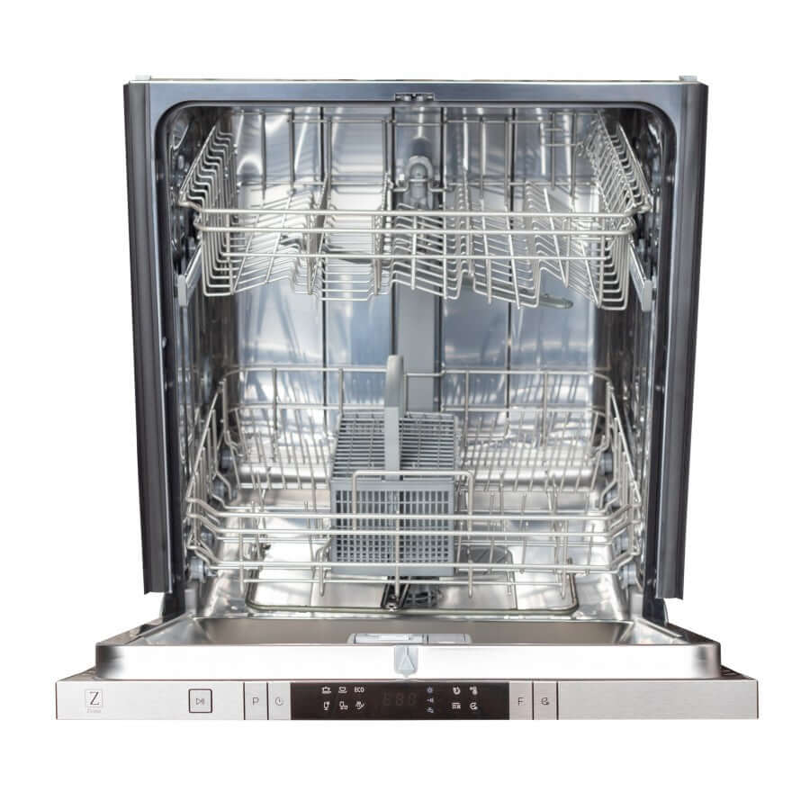 ZLINE 24 Inch Built-In Dishwasher with Oil Rubbed Bronze Finish - Stainless Steel Tub, Top Control Panel & Traditional Handle - Ultra Quiet 52dBa (DW ORB H 24) - Perfect for Modern Kitchens & Open-Concept Homes