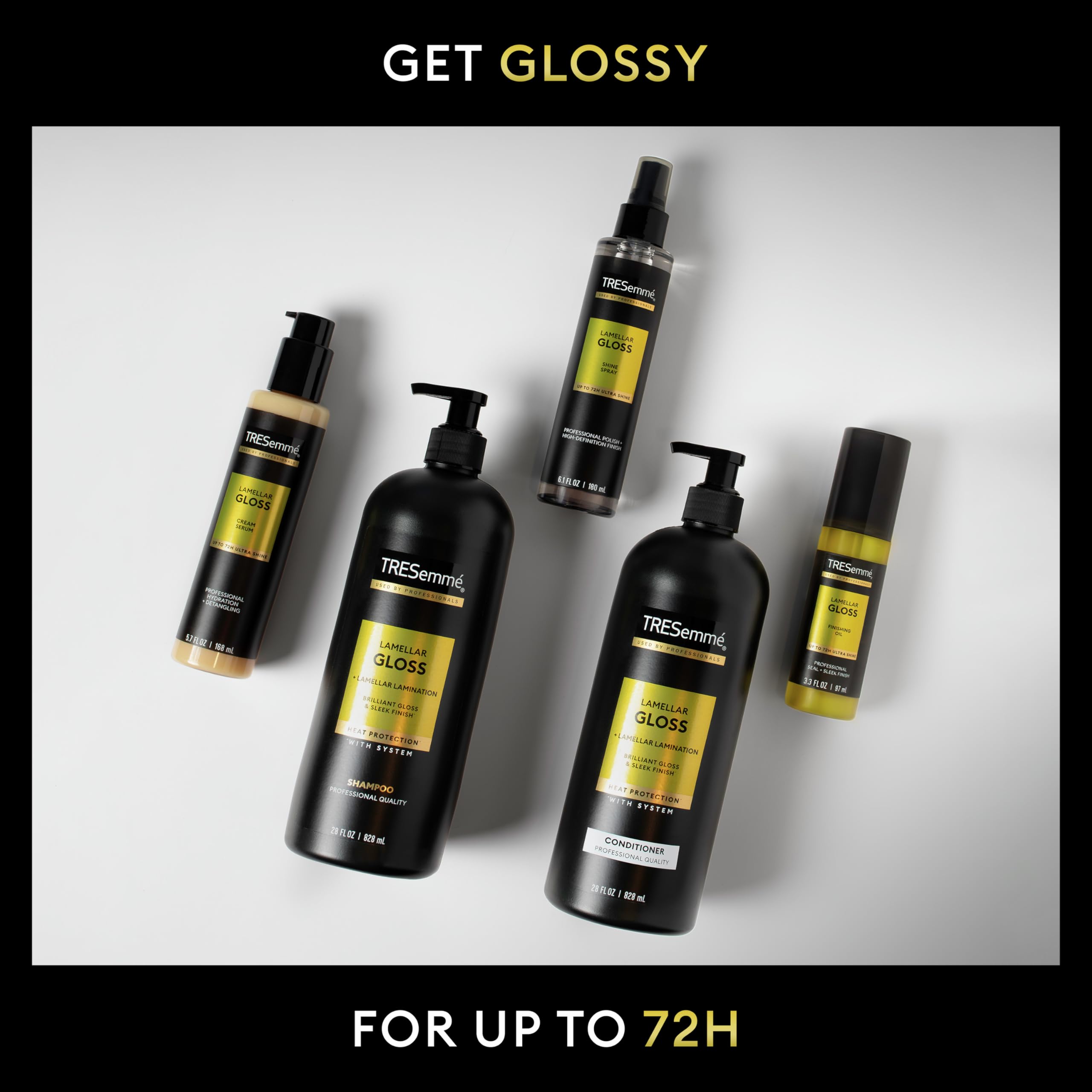 TRESemmé Lamellar Spray Gloss Shine - Ultra Shine Hair Spray with Lasting Brilliance - 6.1 Fl Oz for Smooth, Shiny Hair - Perfect for Daily Styling & Special Occasions