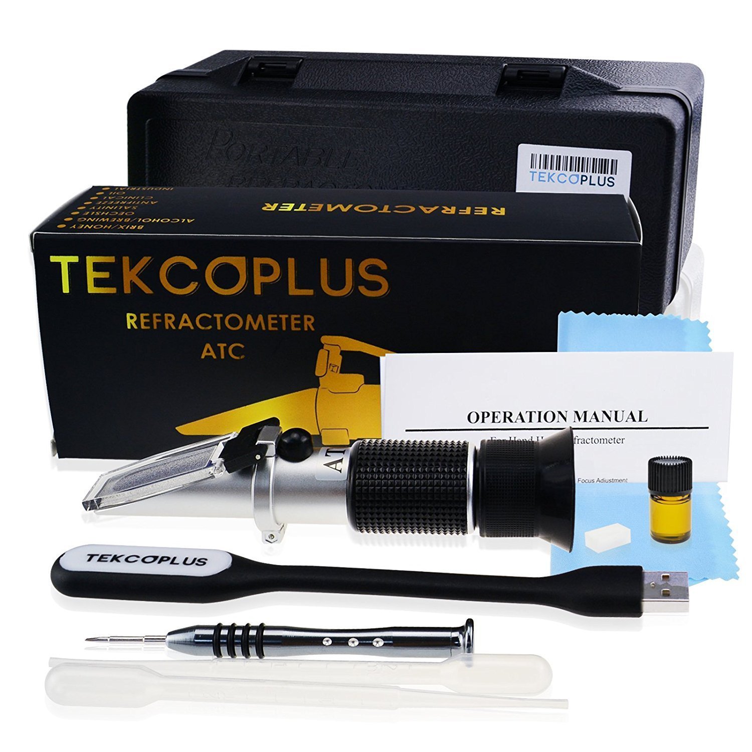 3-in-1 Honey Refractometer 58-90% Brix ATC - Honey, Maple Syrup & Molasses Tester for Beekeeping & Cooking
