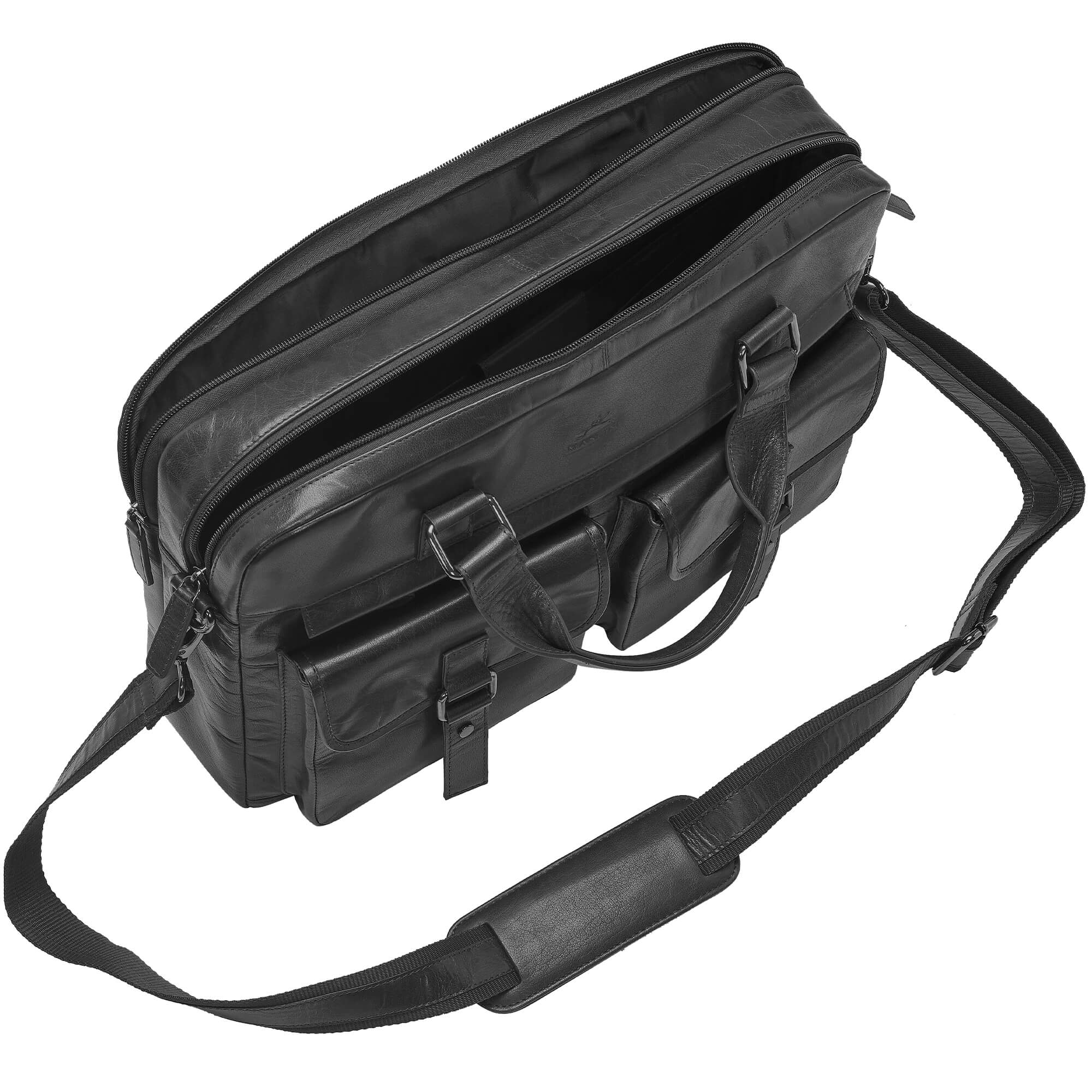 Mancini Buffalo Leather Briefcase for 15.6