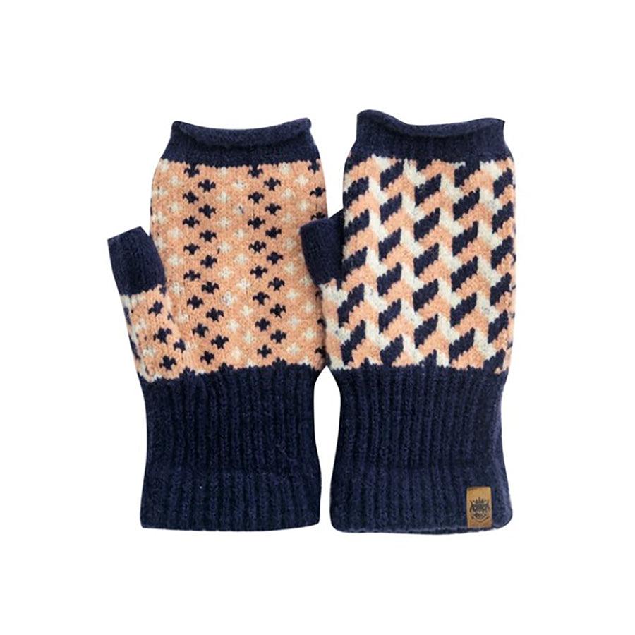 BISQUE Tehtava Fingerless Gloves - Pink Knit Wrist Warmers (48g) for Yoga, Running & Cold Weather Comfort
