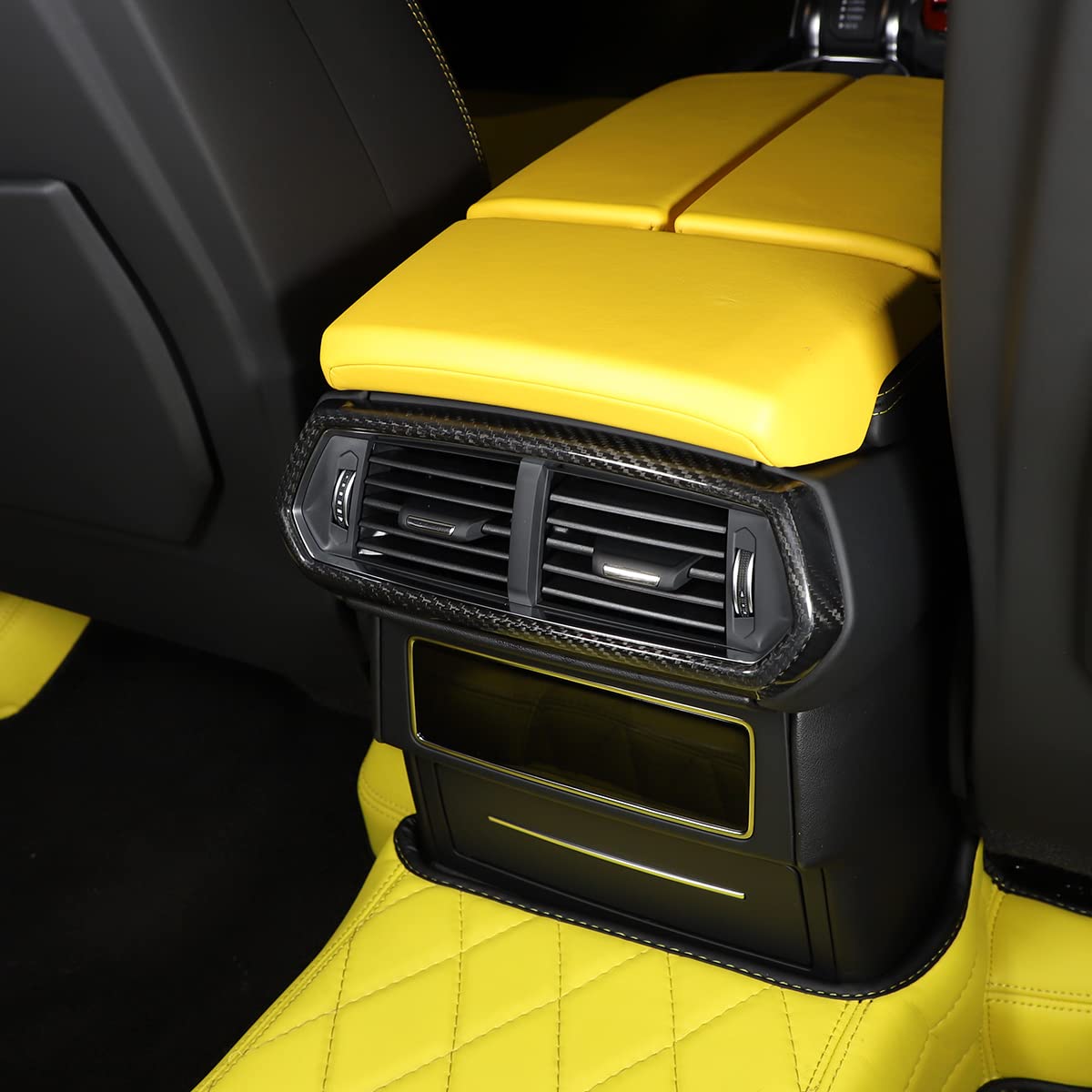 Lamborghini Urus 2018-2024 Rear Seat AC Vent Cover - Carbon Fiber Air Vent Outlet Frame Trim | Premium Car Interior Accessories | Perfect for Luxury SUV Customization & Interior Upgrades