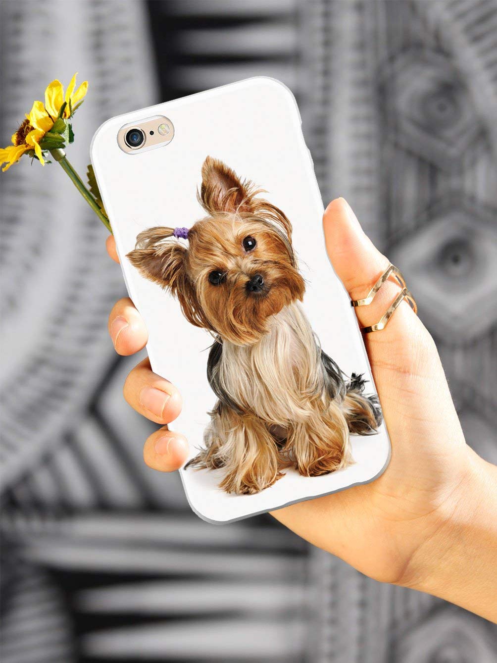 Premium 3D Textured Protective Phone Case for Samsung Galaxy Note 9 - Yorkshire Terrier with Bow Design - Shockproof & Scratch-Resistant Cover for Galaxy Note 9 - Perfect for Everyday Use, Travel & Outdoor Activities