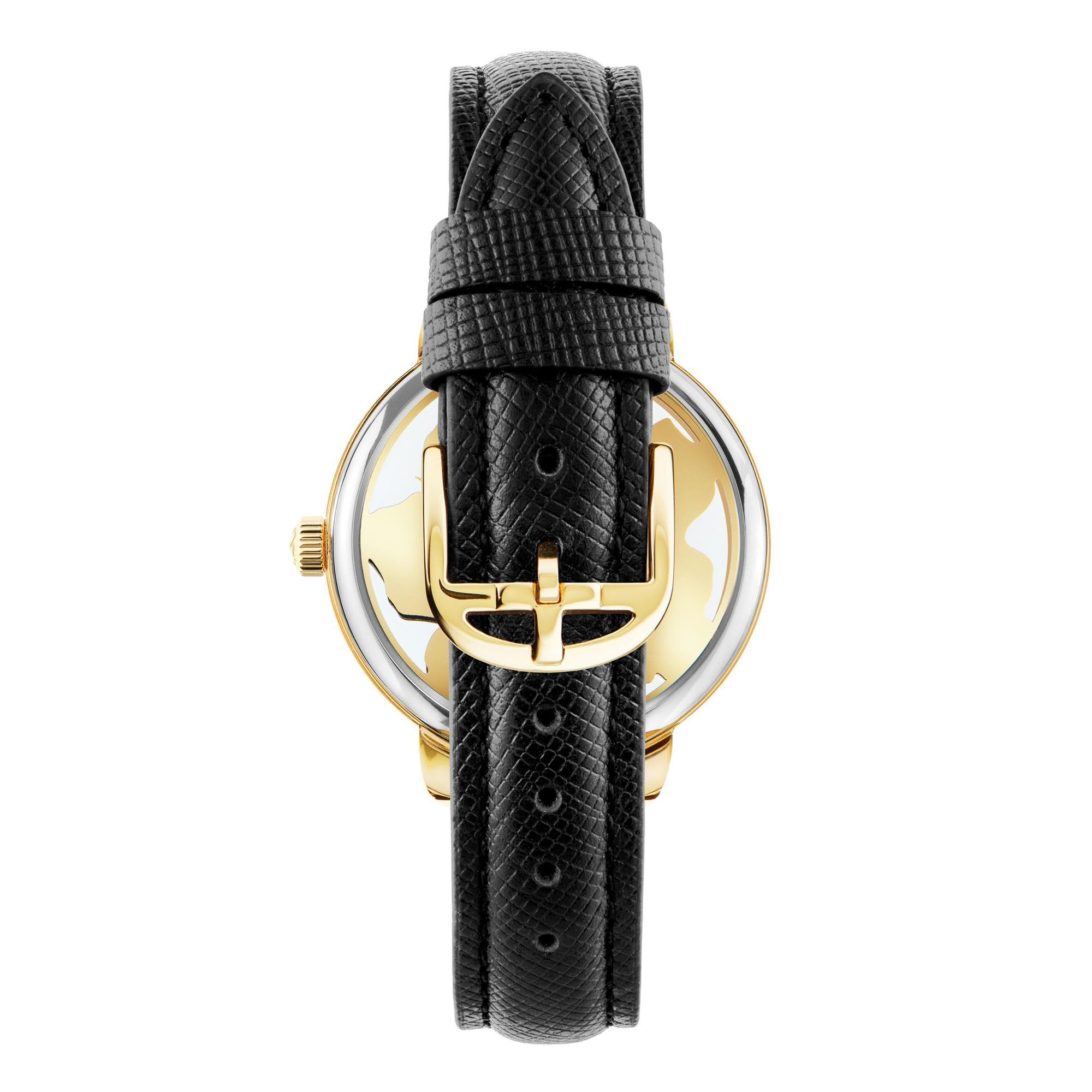Ted Baker Women's Black Saffiano Leather Strap Watch BKPLIS3049I - Elegant Fashion Timepiece for Office, Party & Everyday Wear